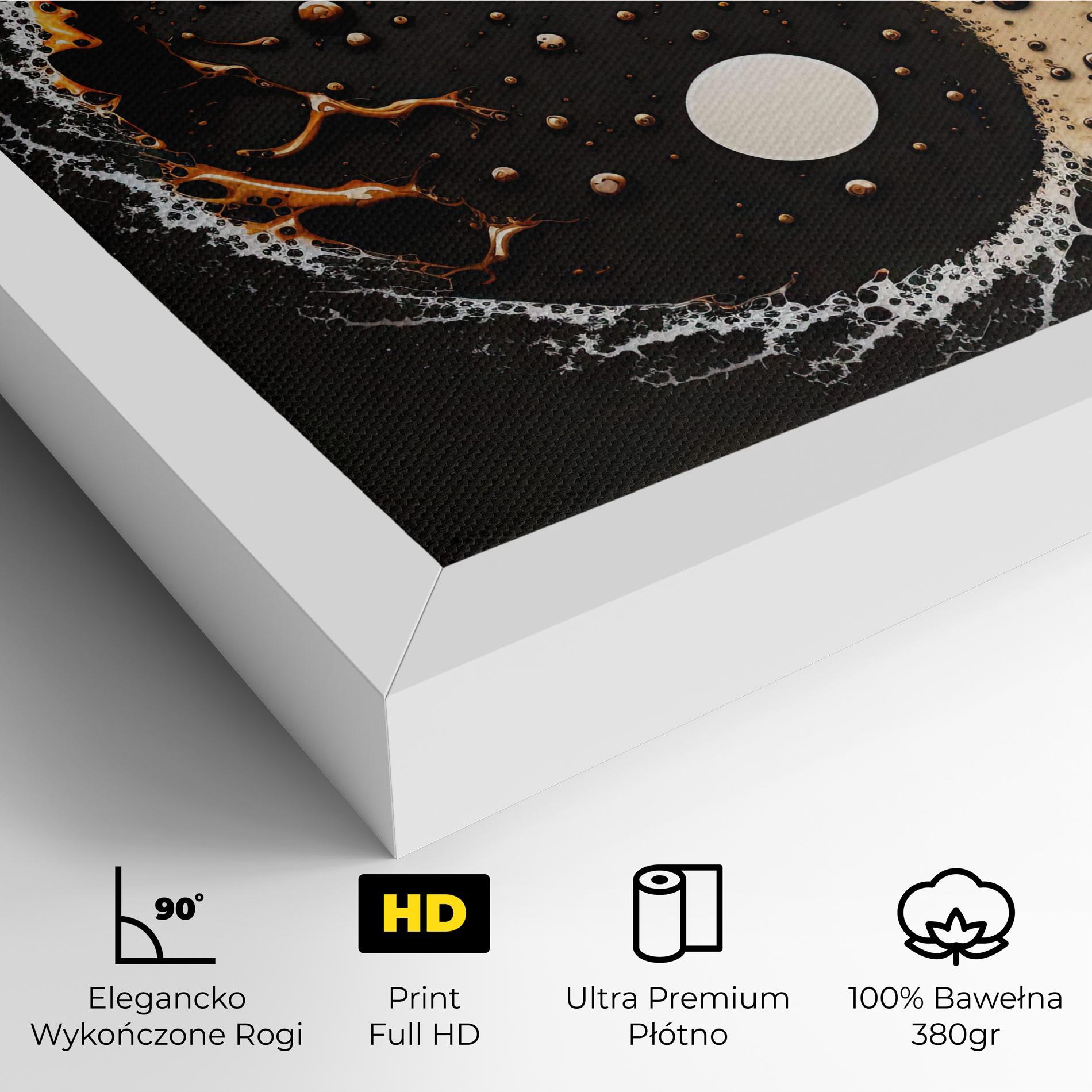 Obraz na Płótnie Brown Liquid Yinyang mockup 4