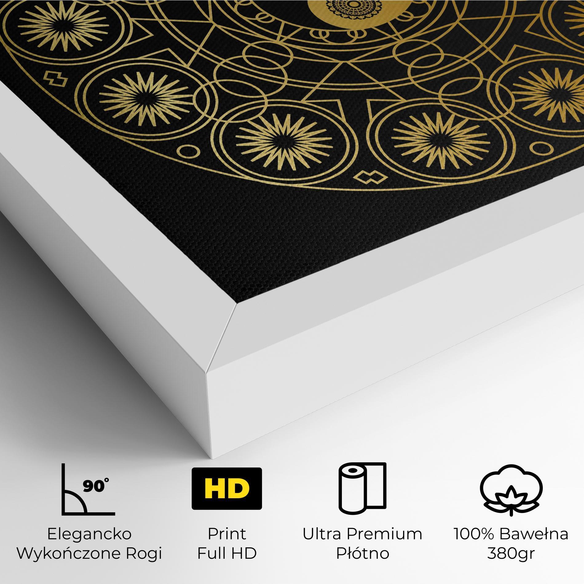 Obraz na Płótnie Gold Meditation Mandala mockup 4