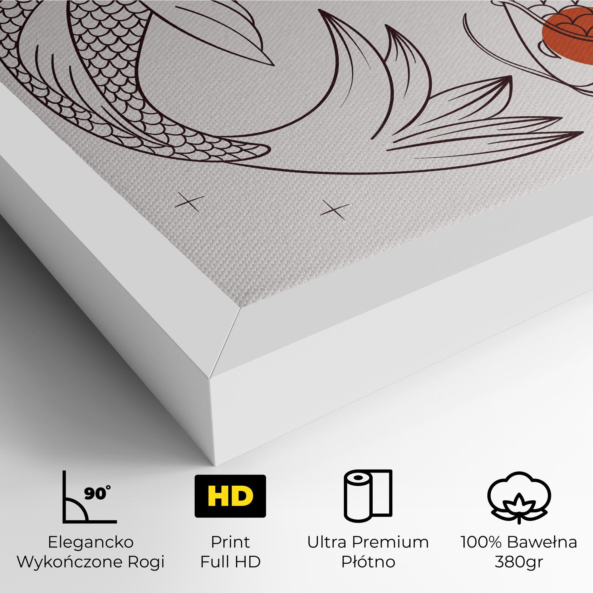 Obraz na Płótnie Koi Yinyang Art mockup 4