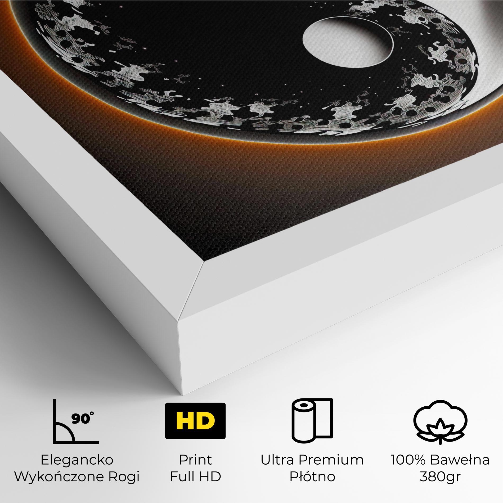 Obraz na Płótnie Purple Light Yinyang mockup 4