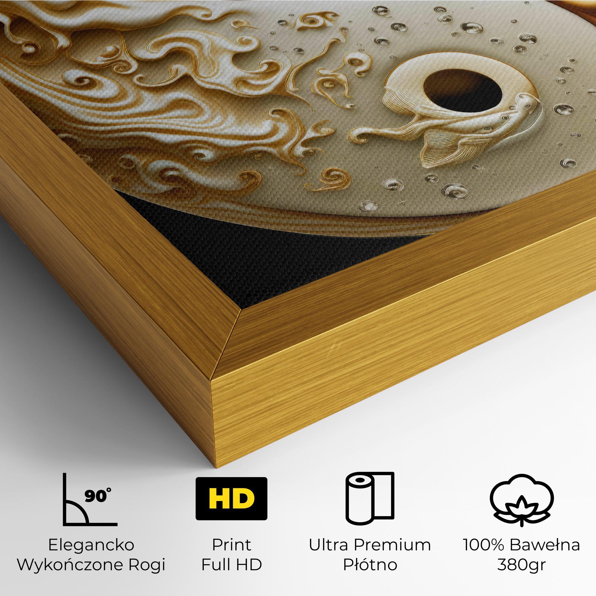 Obraz na Płótnie Caramel Yinyang mockup 4