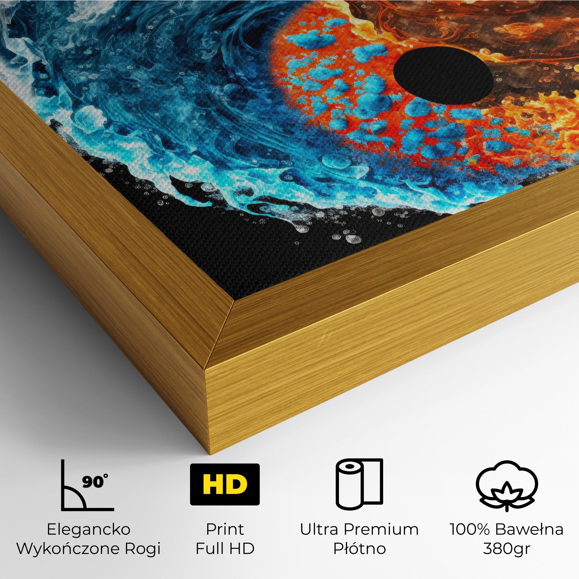 Obraz na Płótnie Fire Water Yin Yang mockup 4