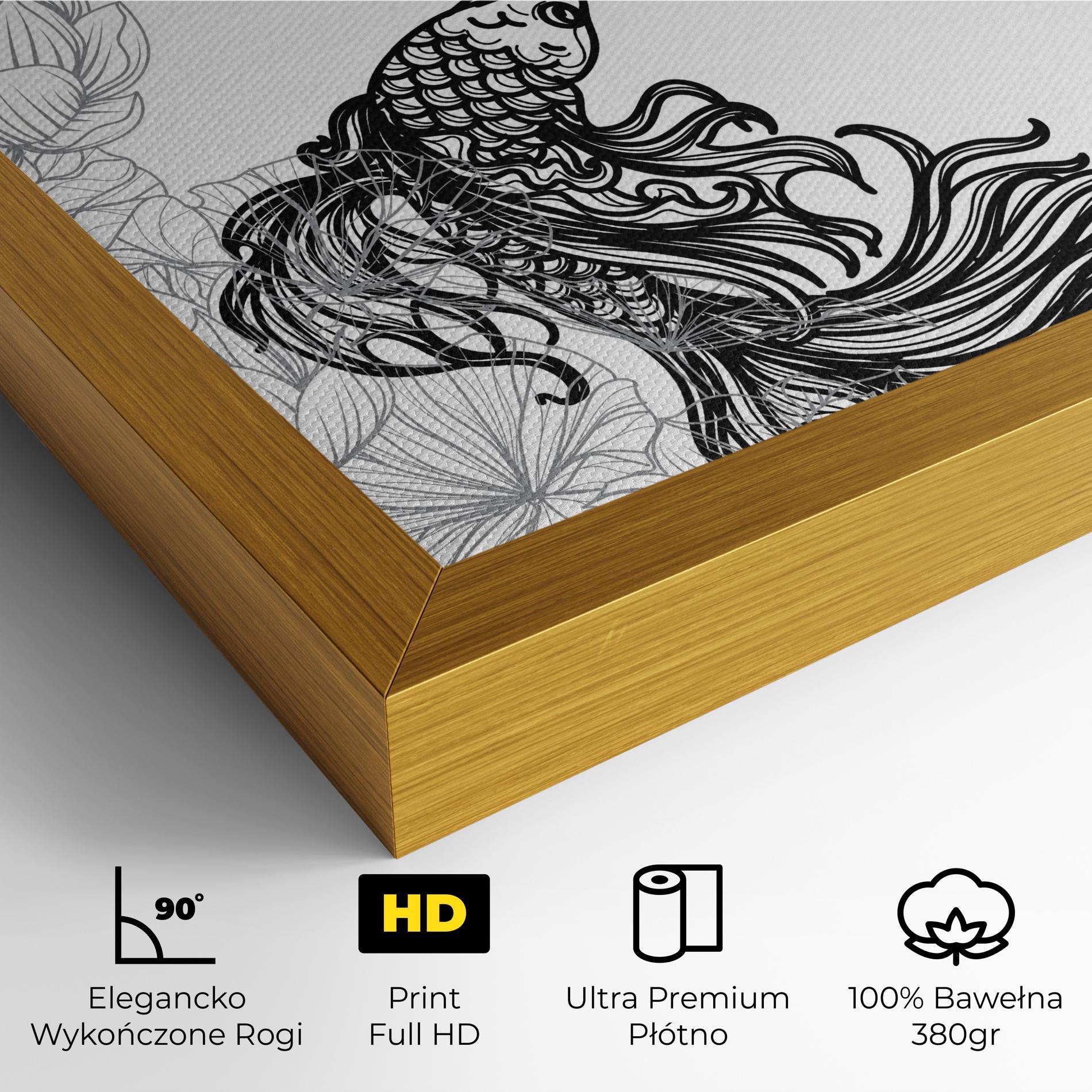 Obraz na Płótnie Fish Yinyang mockup 4