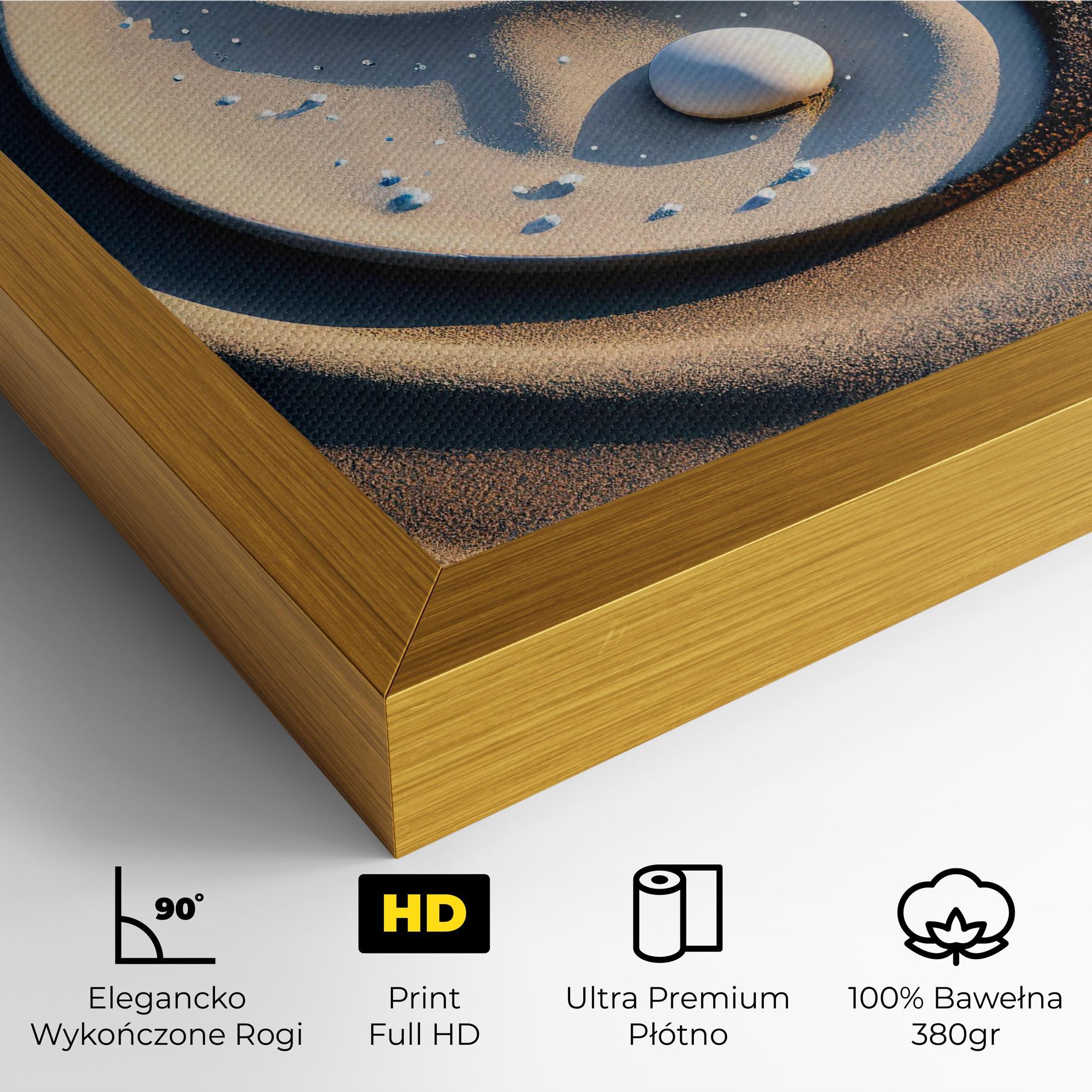 Obraz na Płótnie Pretty Sand Yinyang mockup 4