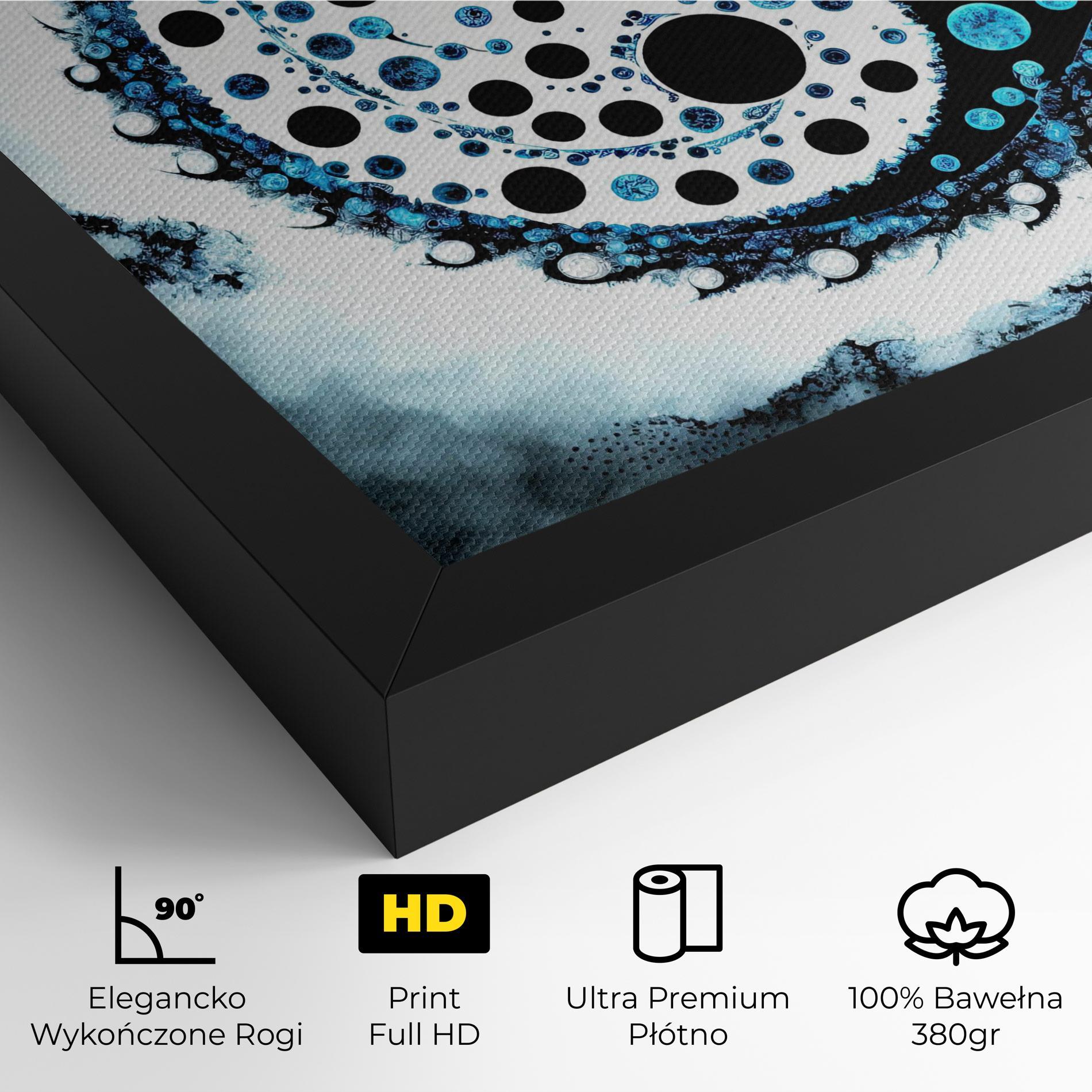 Obraz na Płótnie Blue White Yinyang mockup 4