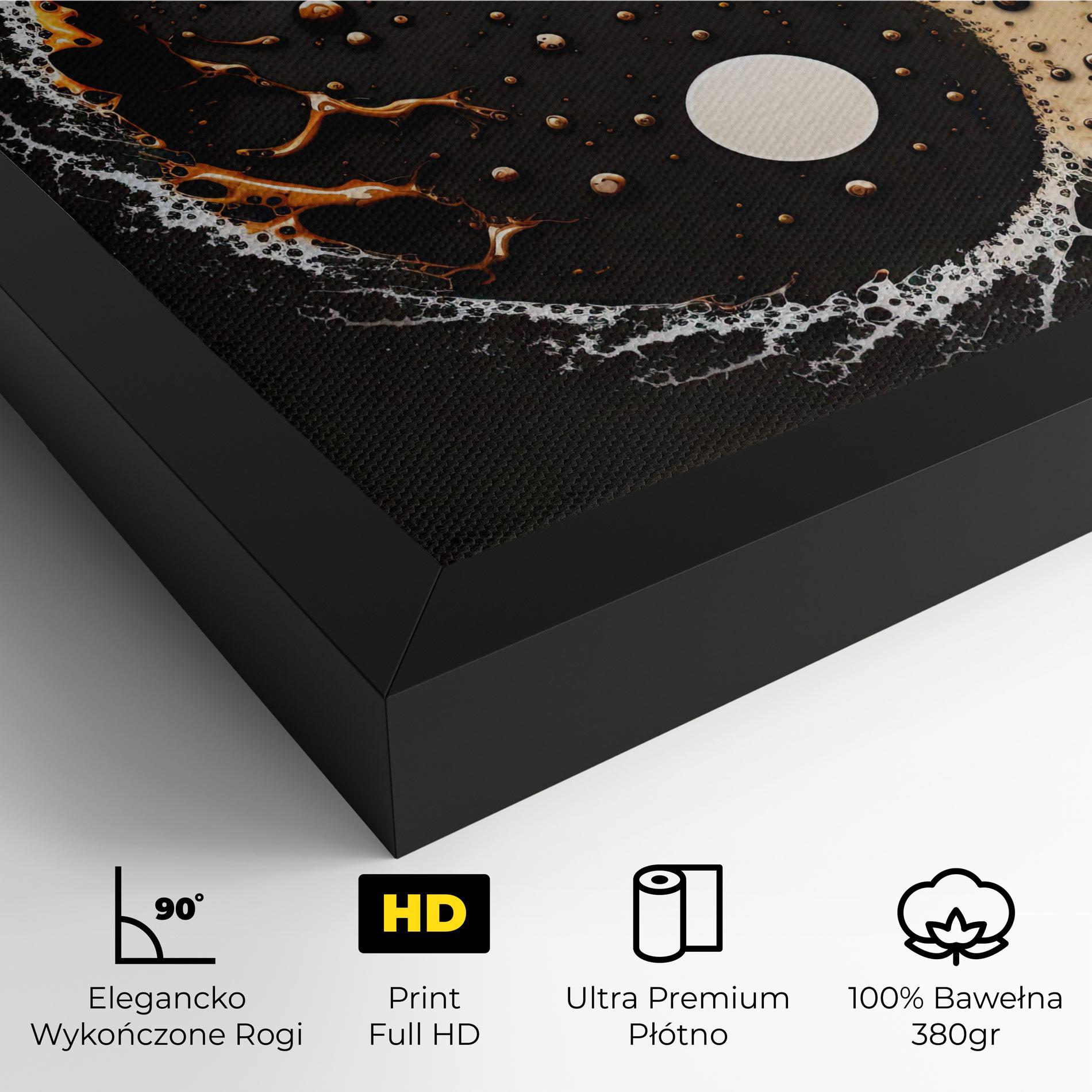 Obraz na Płótnie Brown Liquid Yinyang mockup 4