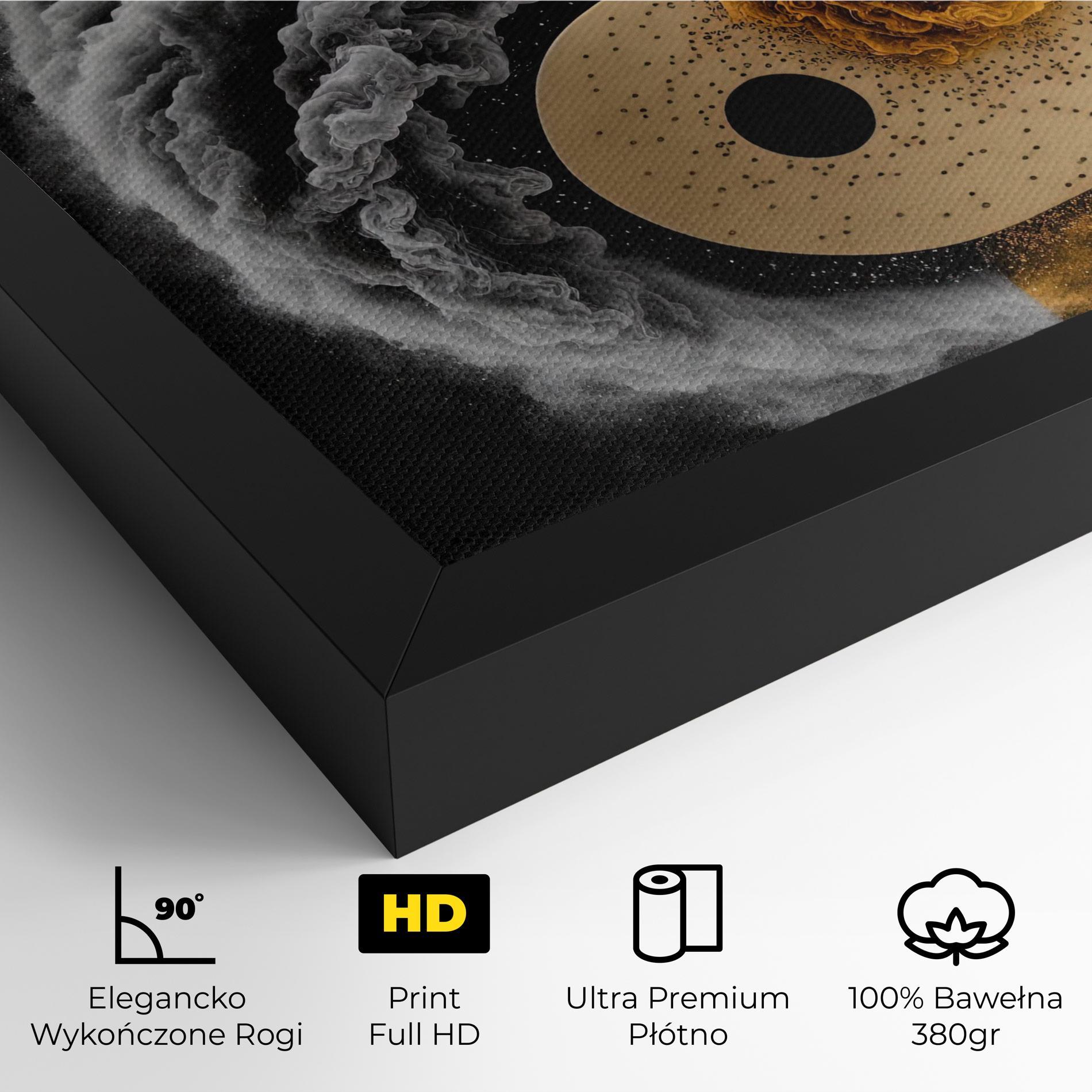 Obraz na Płótnie Cream Smoke Yinyang mockup 4