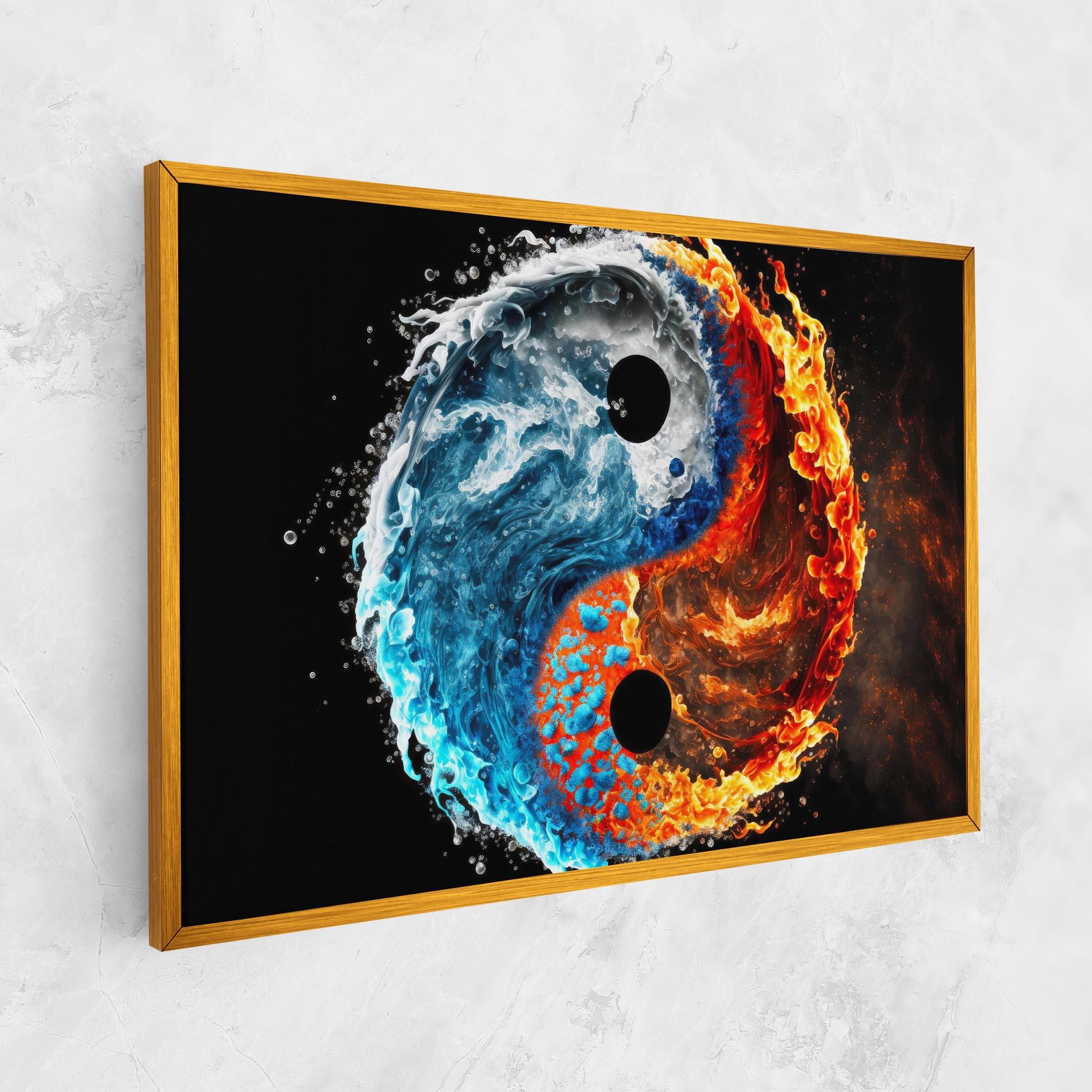 Obraz na Płótnie Fire Water Yin Yang mockup 1
