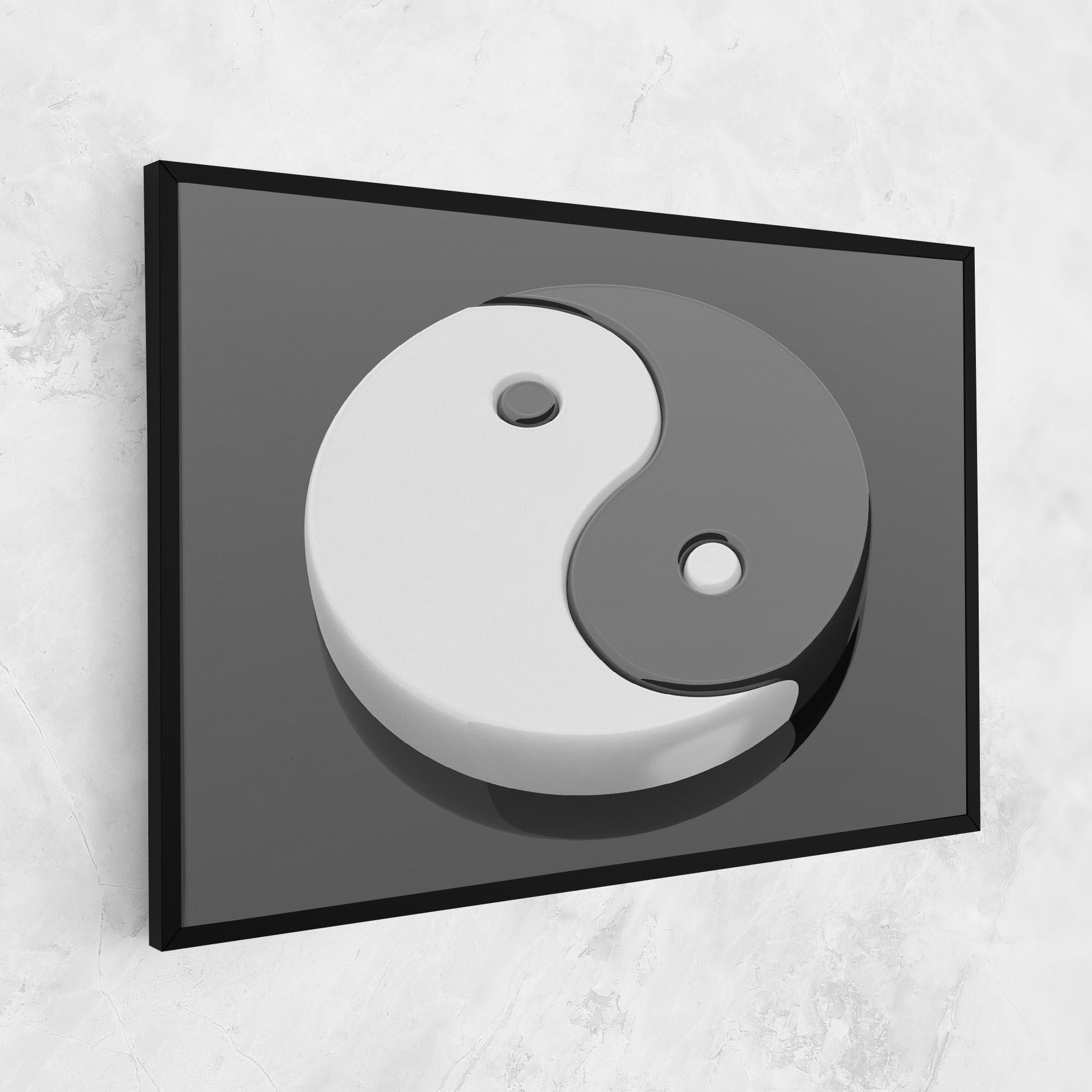 Obraz na Płótnie 3d Yinyang mockup 1