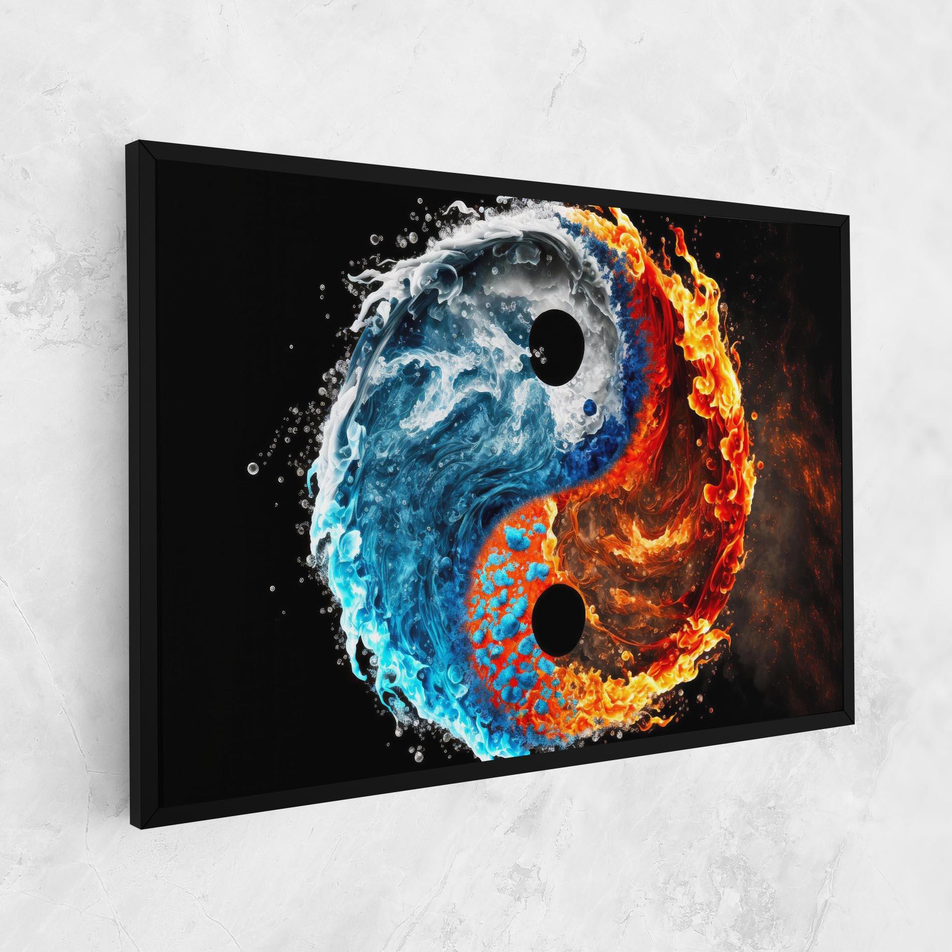 Obraz na Płótnie Fire Water Yin Yang mockup 1