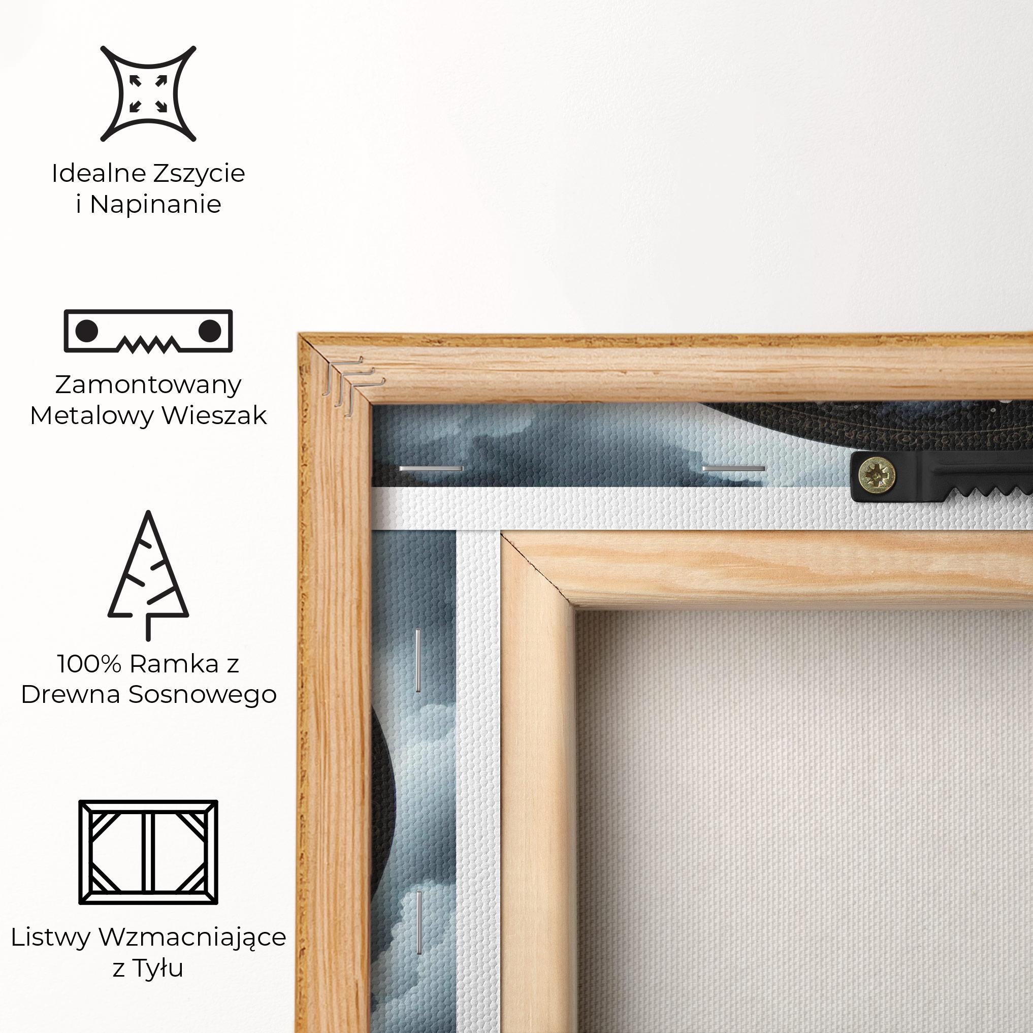 Obraz na Płótnie Black Blue Yinyang mockup 5