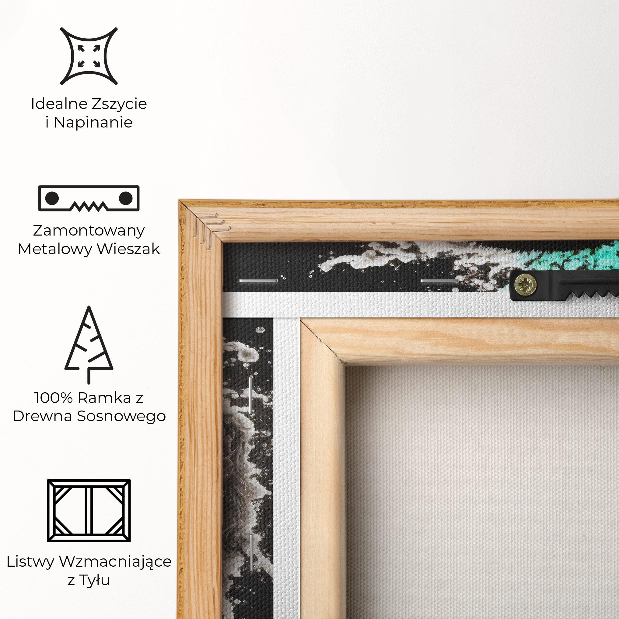 Obraz na Płótnie Blue Black Yinyang mockup 5