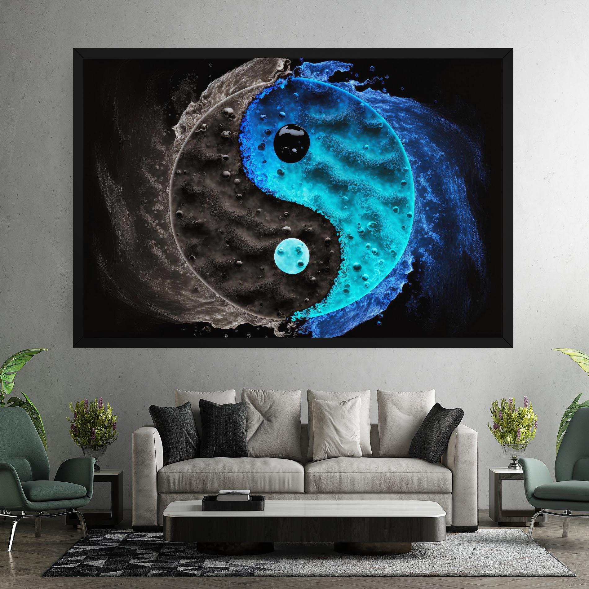 Obraz na Płótnie Blue Water Yinyang mockup 7