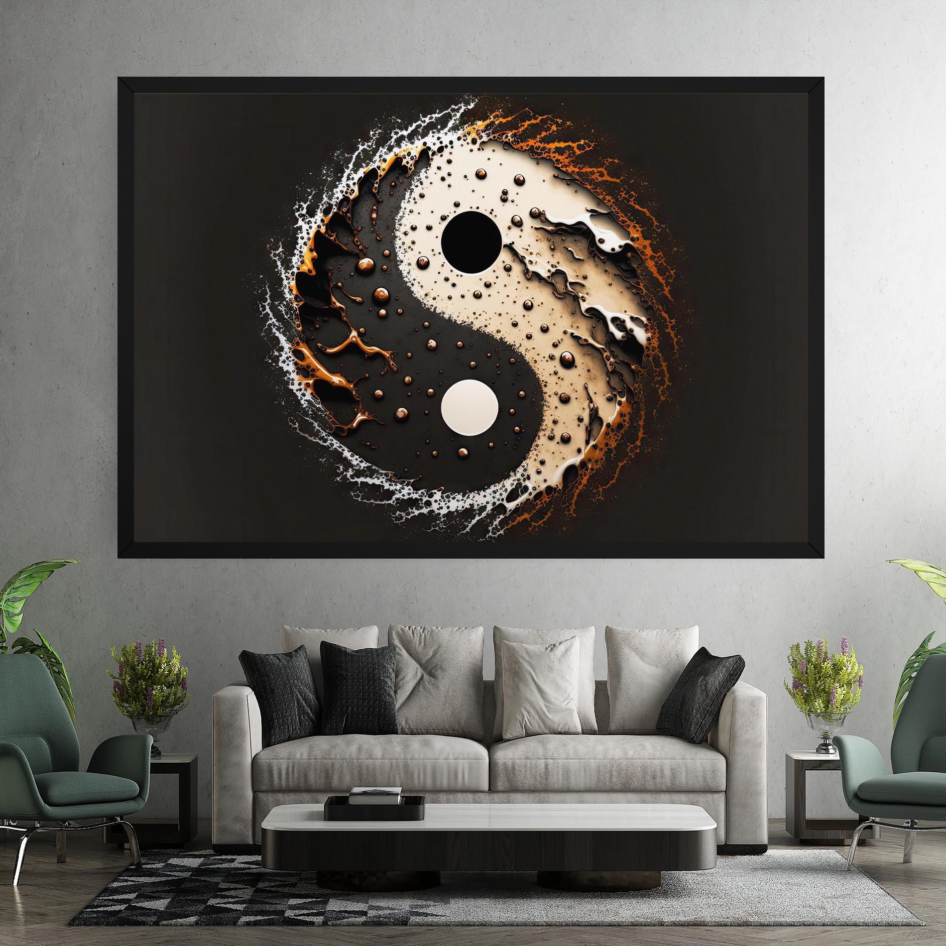 Obraz na Płótnie Brown Liquid Yinyang mockup 7