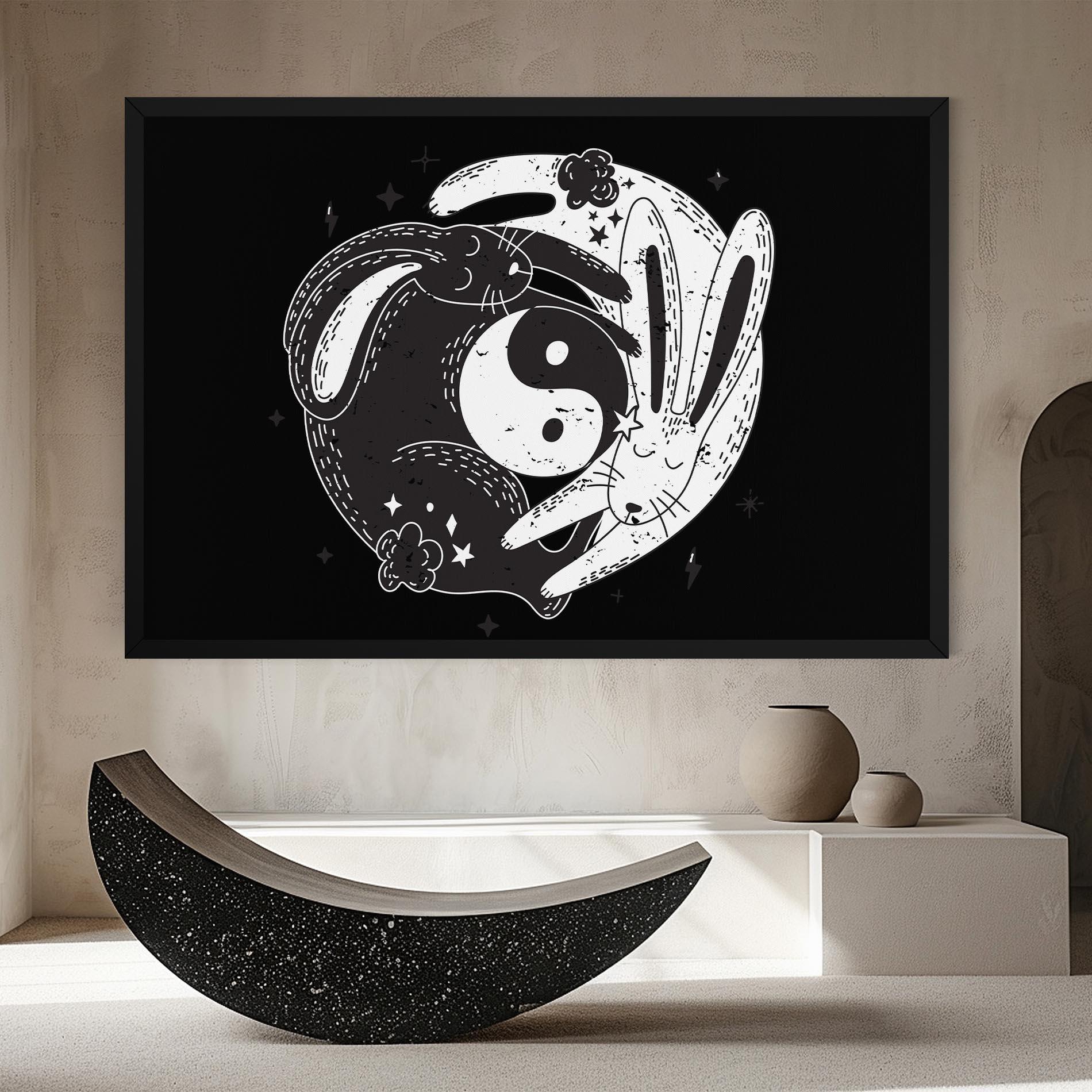 Obraz na Płótnie Bunny Yinyang mockup 8