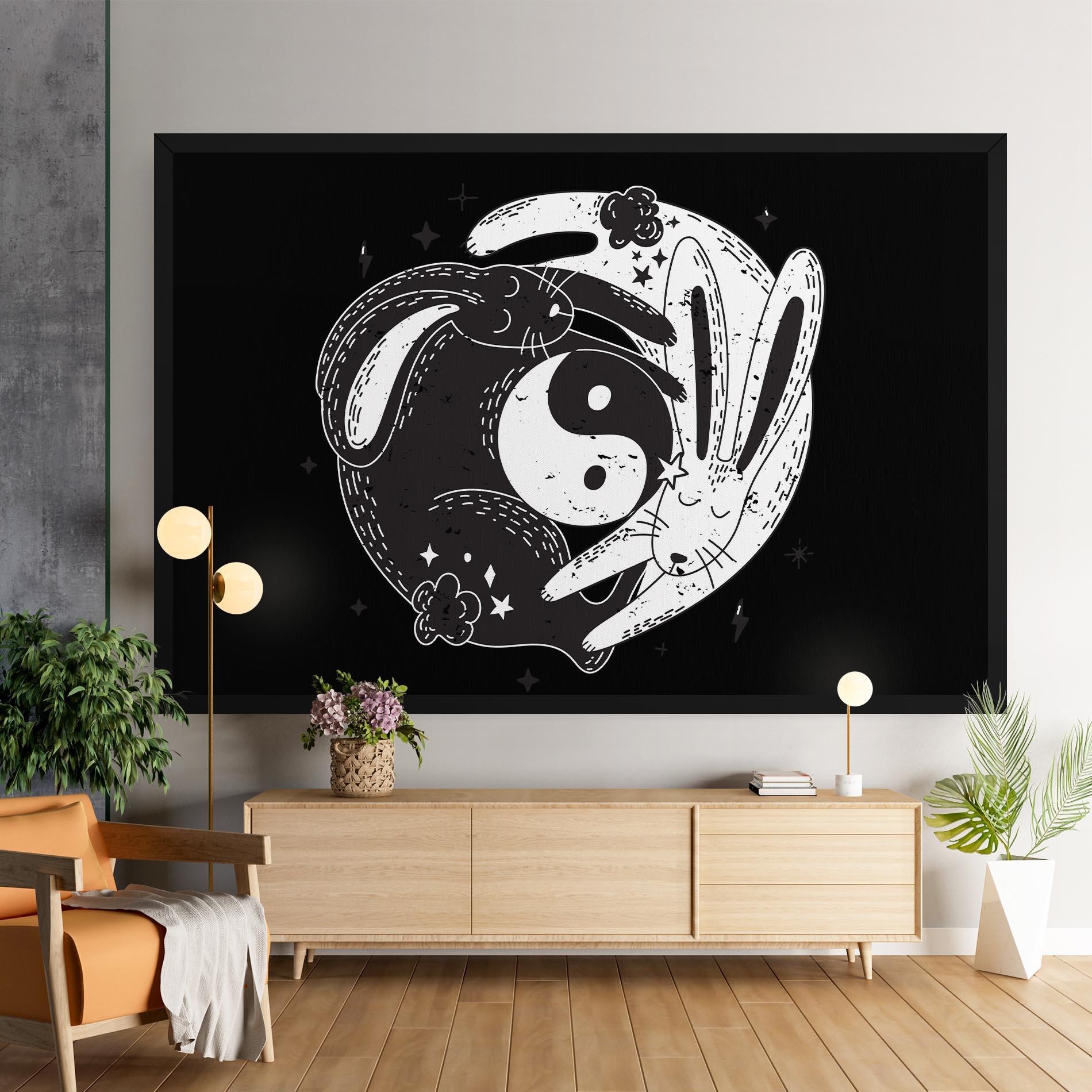 Obraz na Płótnie Bunny Yinyang mockup 9
