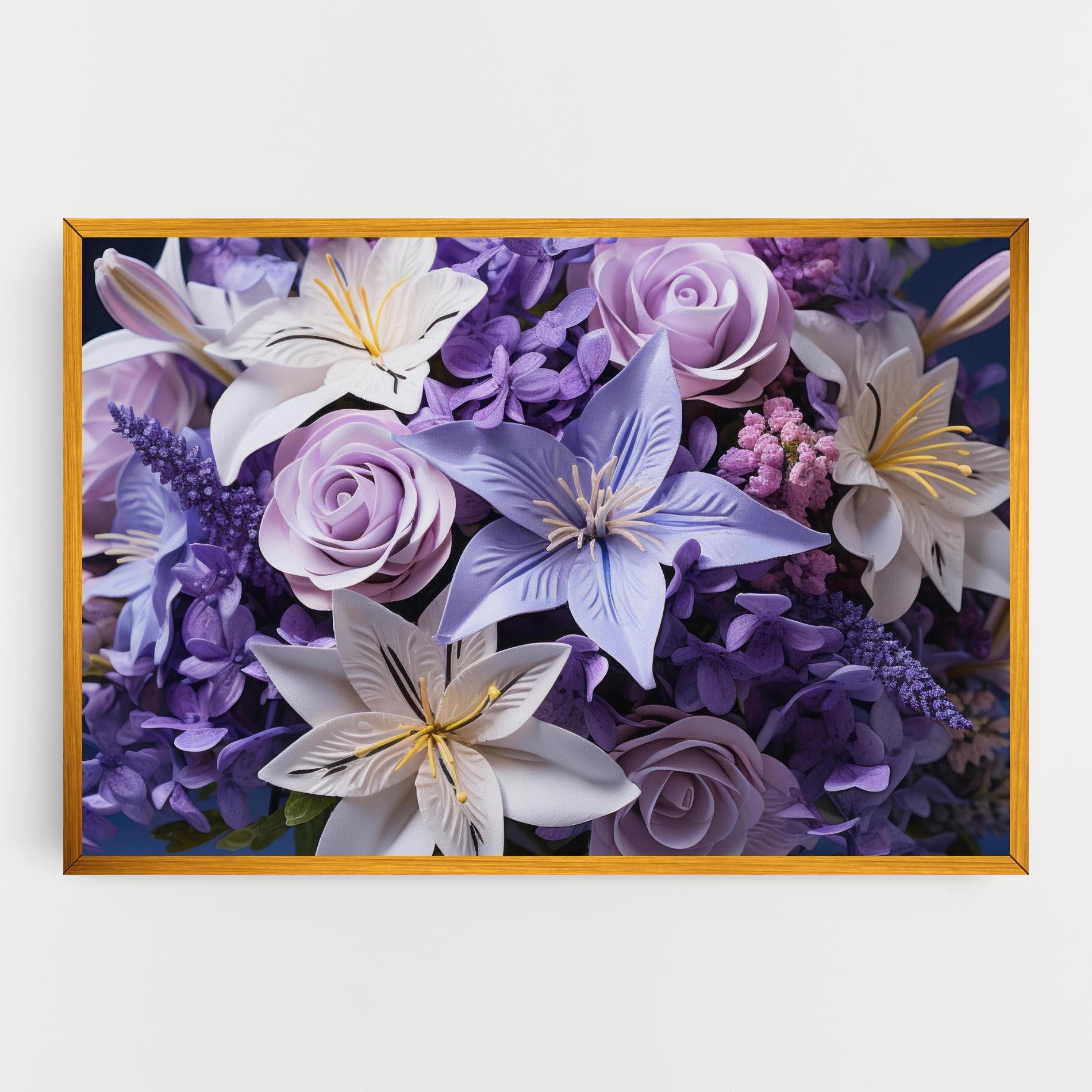 Obraz na Płótnie Purple Cute Bouquet mockup 0