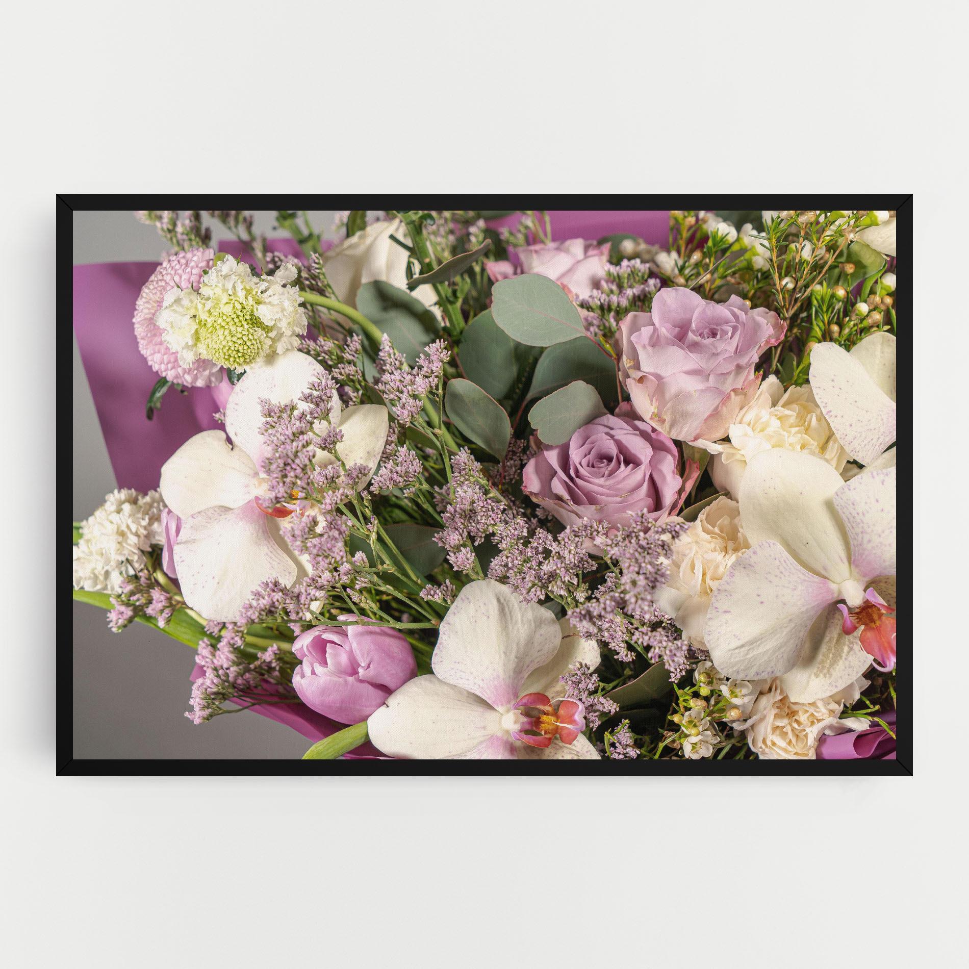 Obraz na Płótnie Cute Purple Bouquet mockup 0