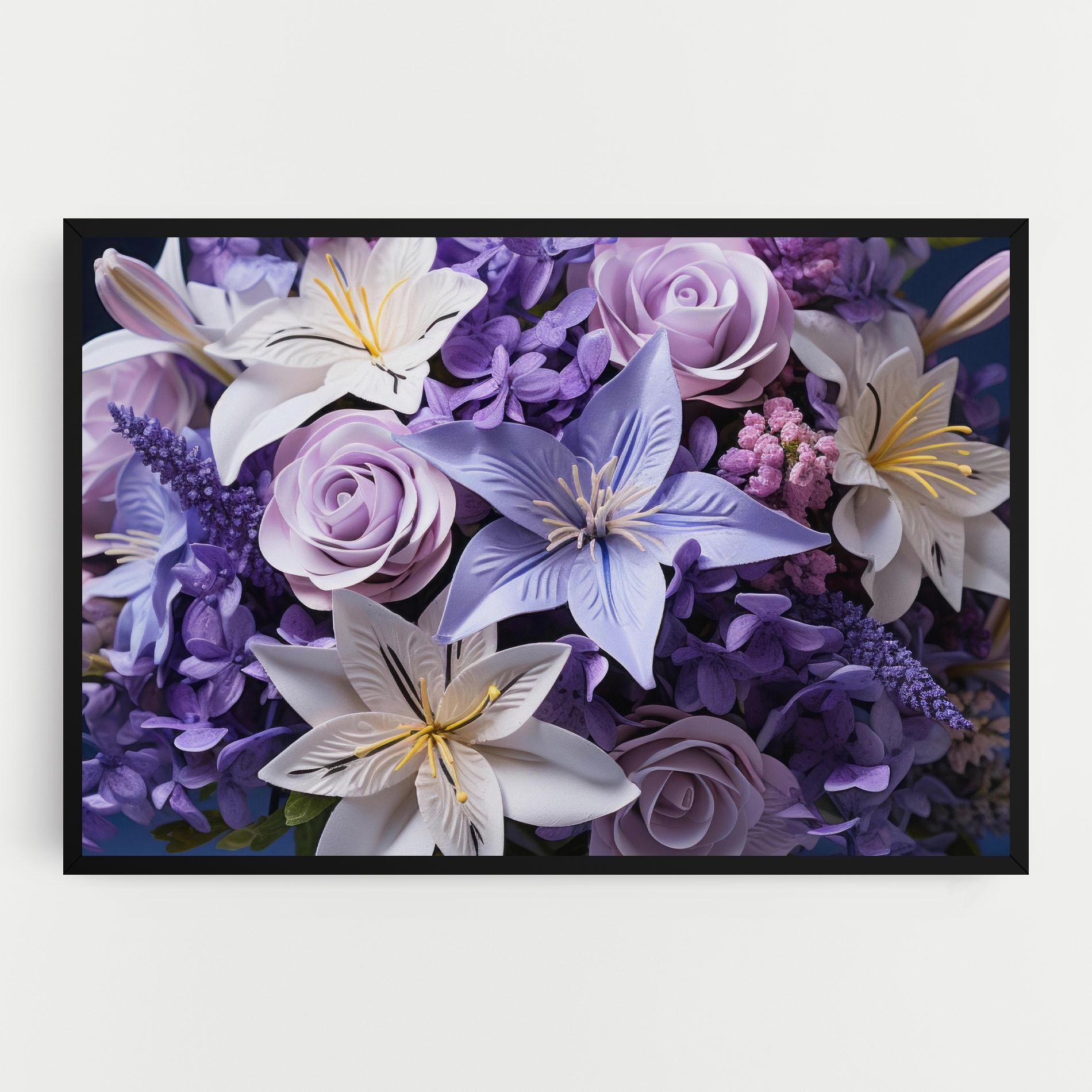 Obraz na Płótnie Purple Cute Bouquet mockup 0