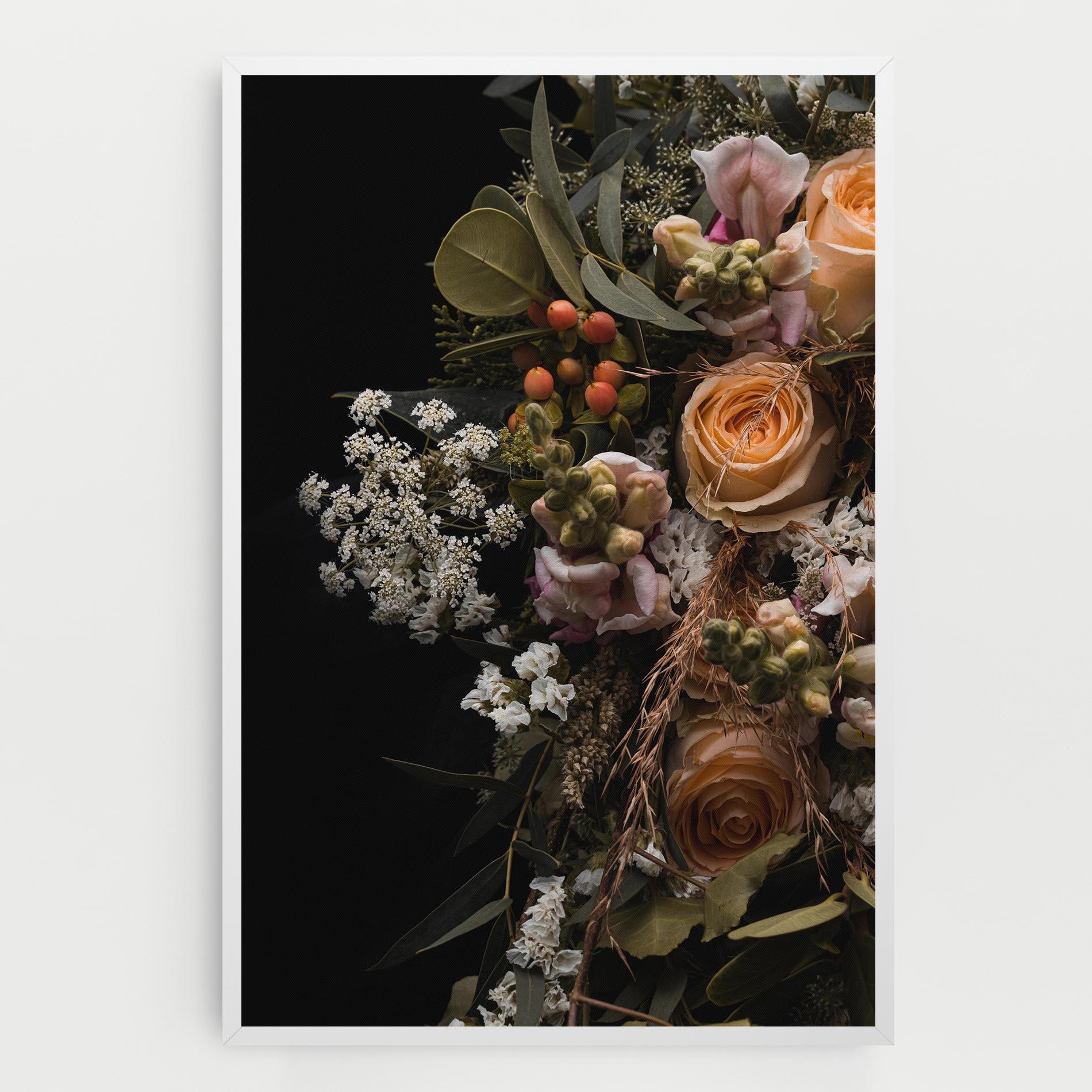 Obraz na Płótnie Dark Flower Bouquet mockup 0