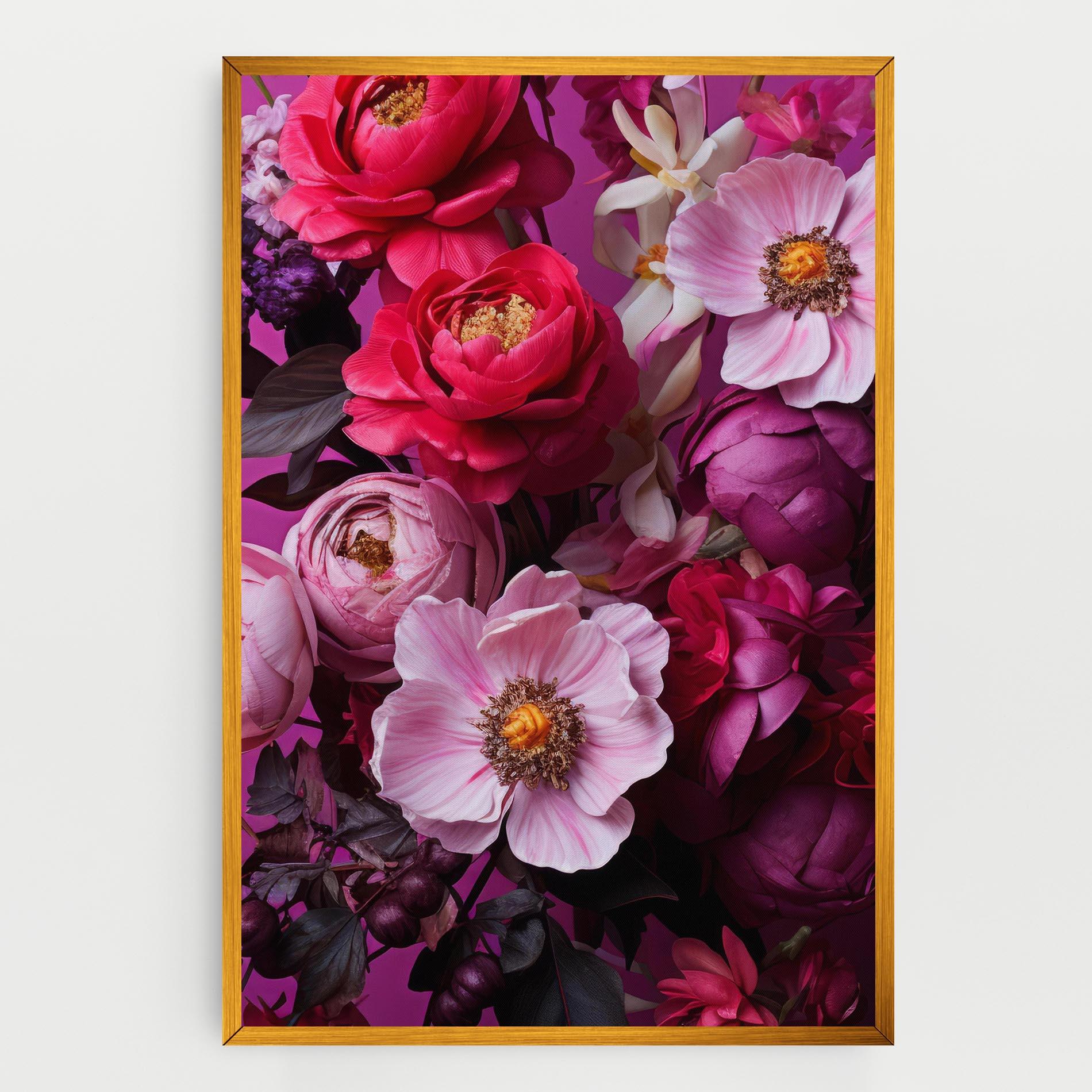 Obraz na Płótnie Pink Red Bouquet mockup 0
