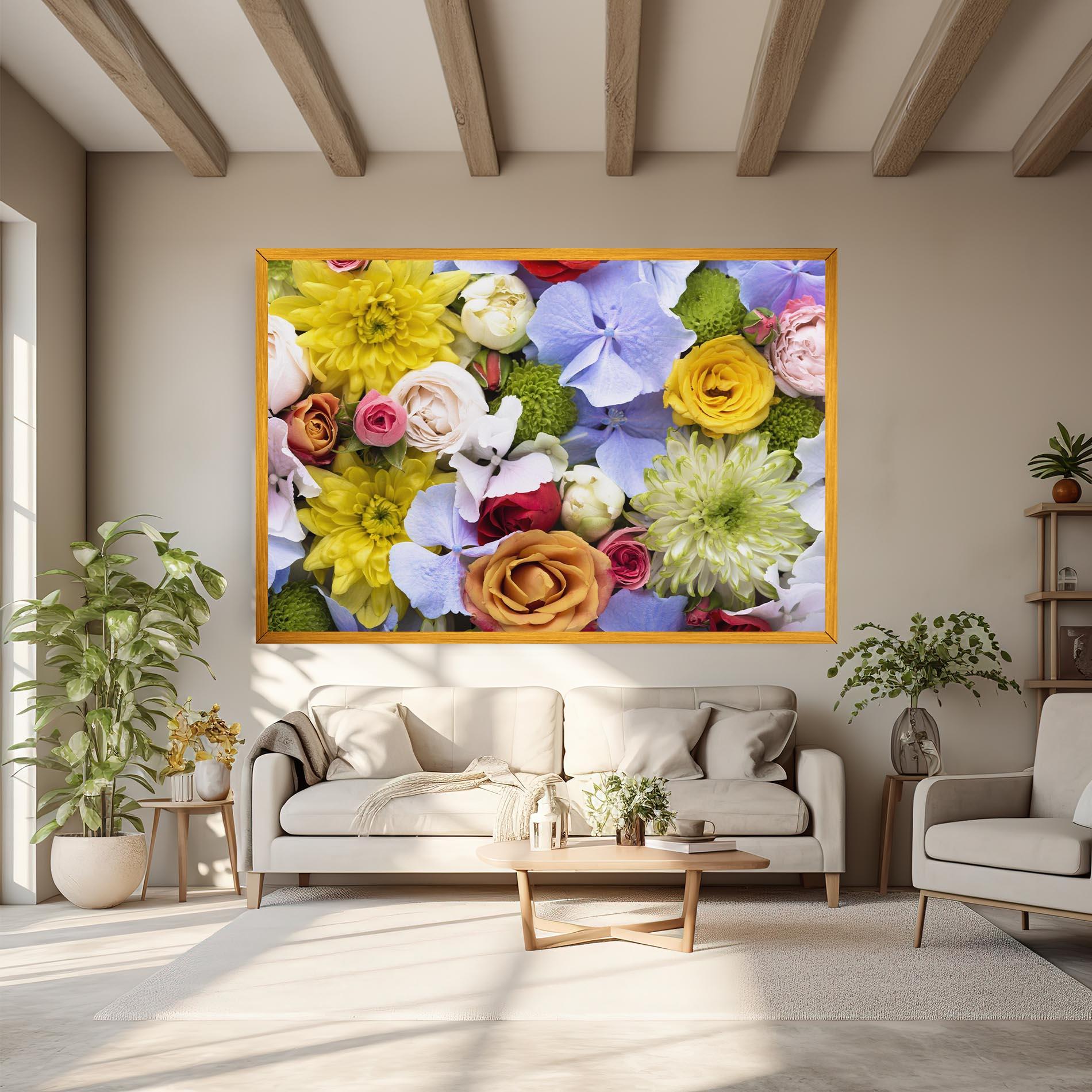 Obraz na Płótnie Color Mix Flower Bouquet mockup 6