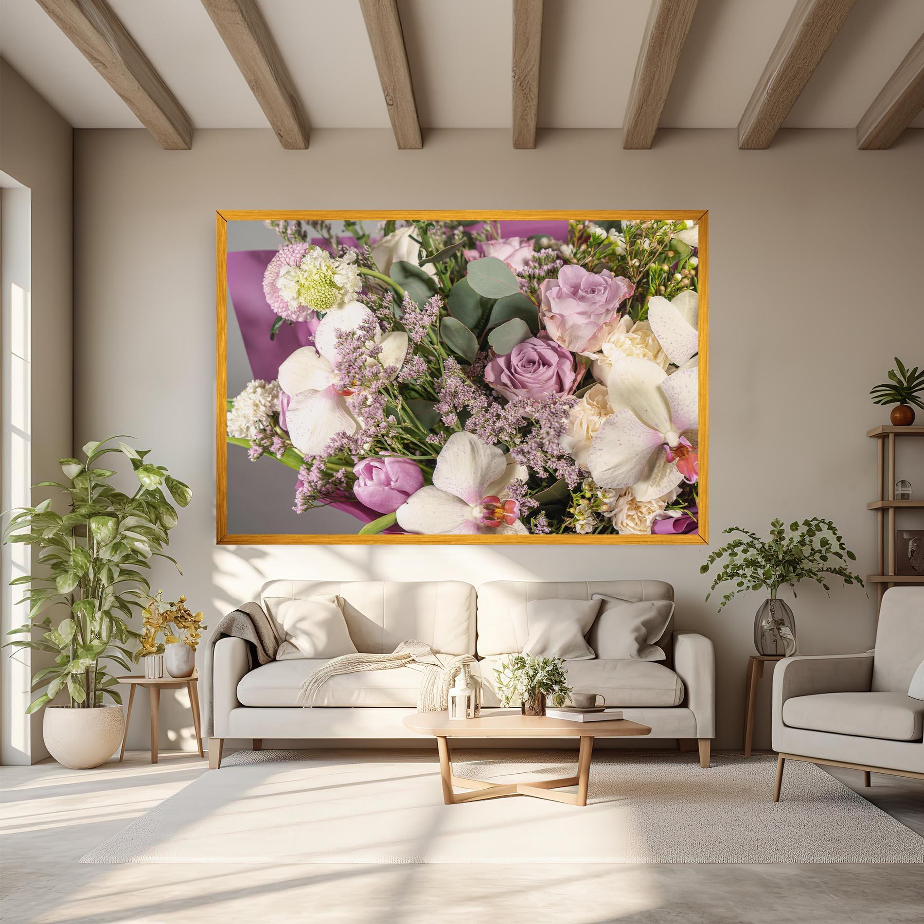 Obraz na Płótnie Cute Purple Bouquet mockup 6