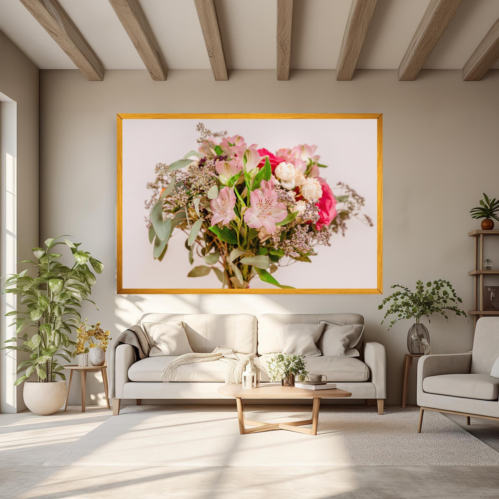 Obraz na Płótnie Girly Pink Bouquet mockup 6