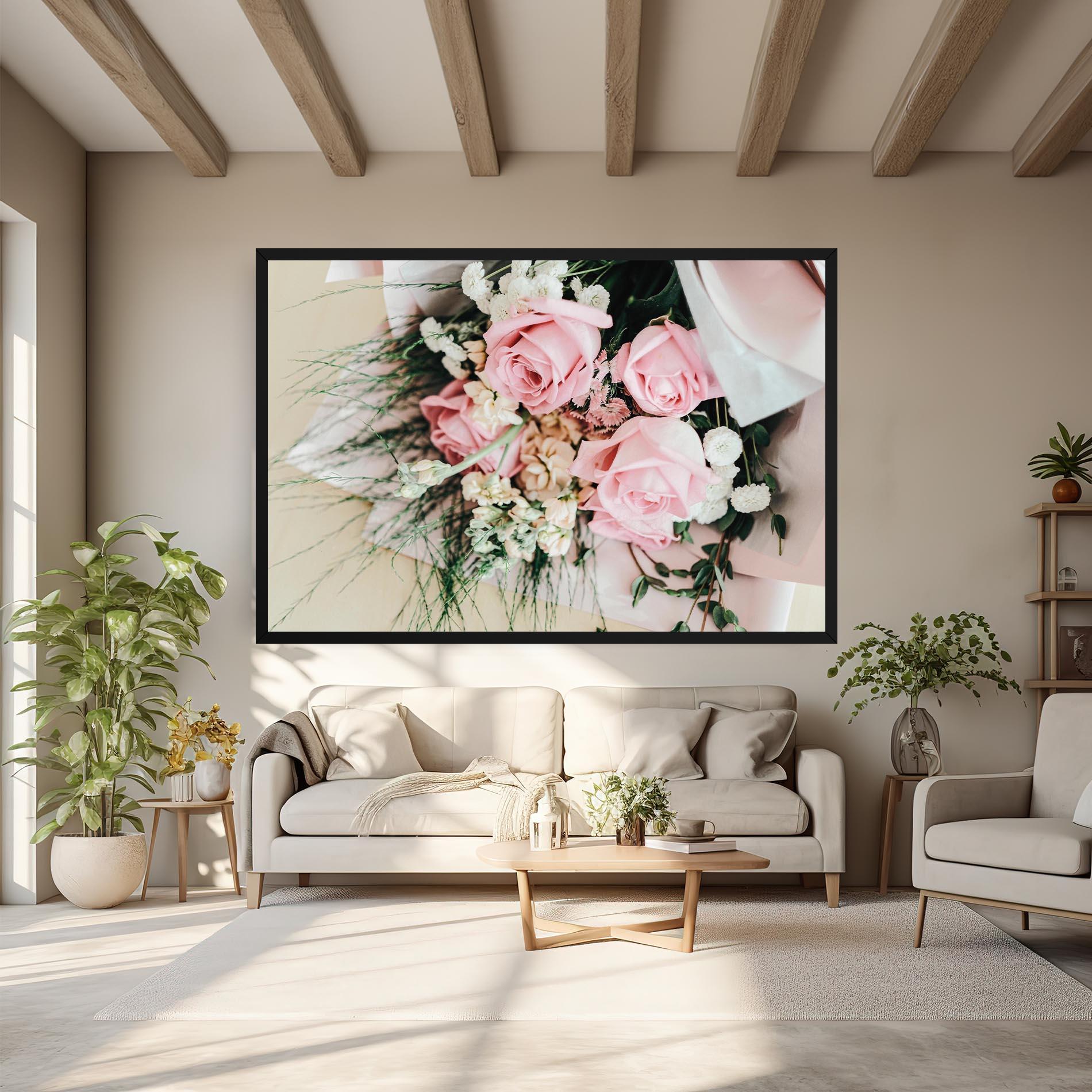 Obraz na Płótnie Baby Pink Bouquet mockup 6