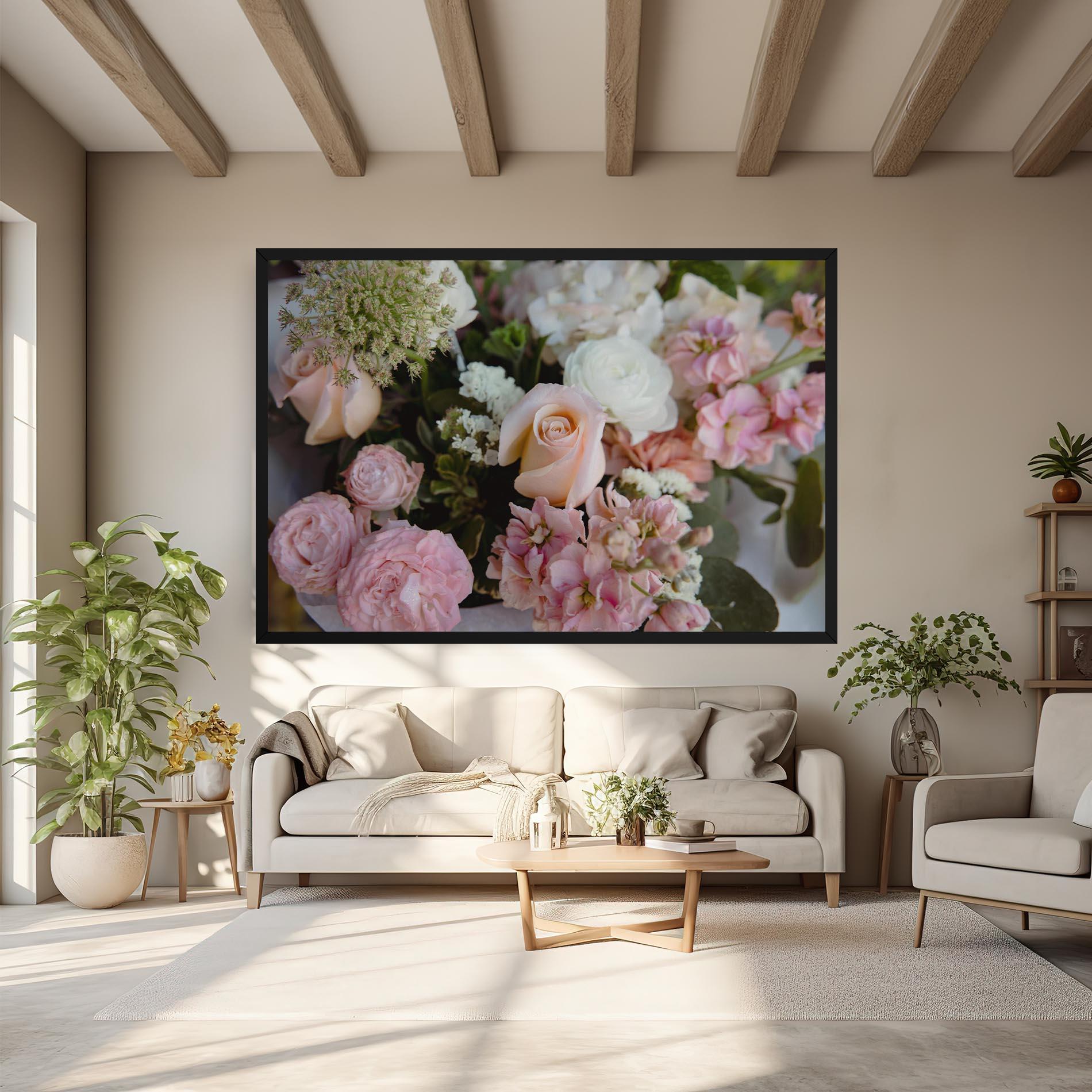 Obraz na Płótnie Beautiful Pink Pastel mockup 6