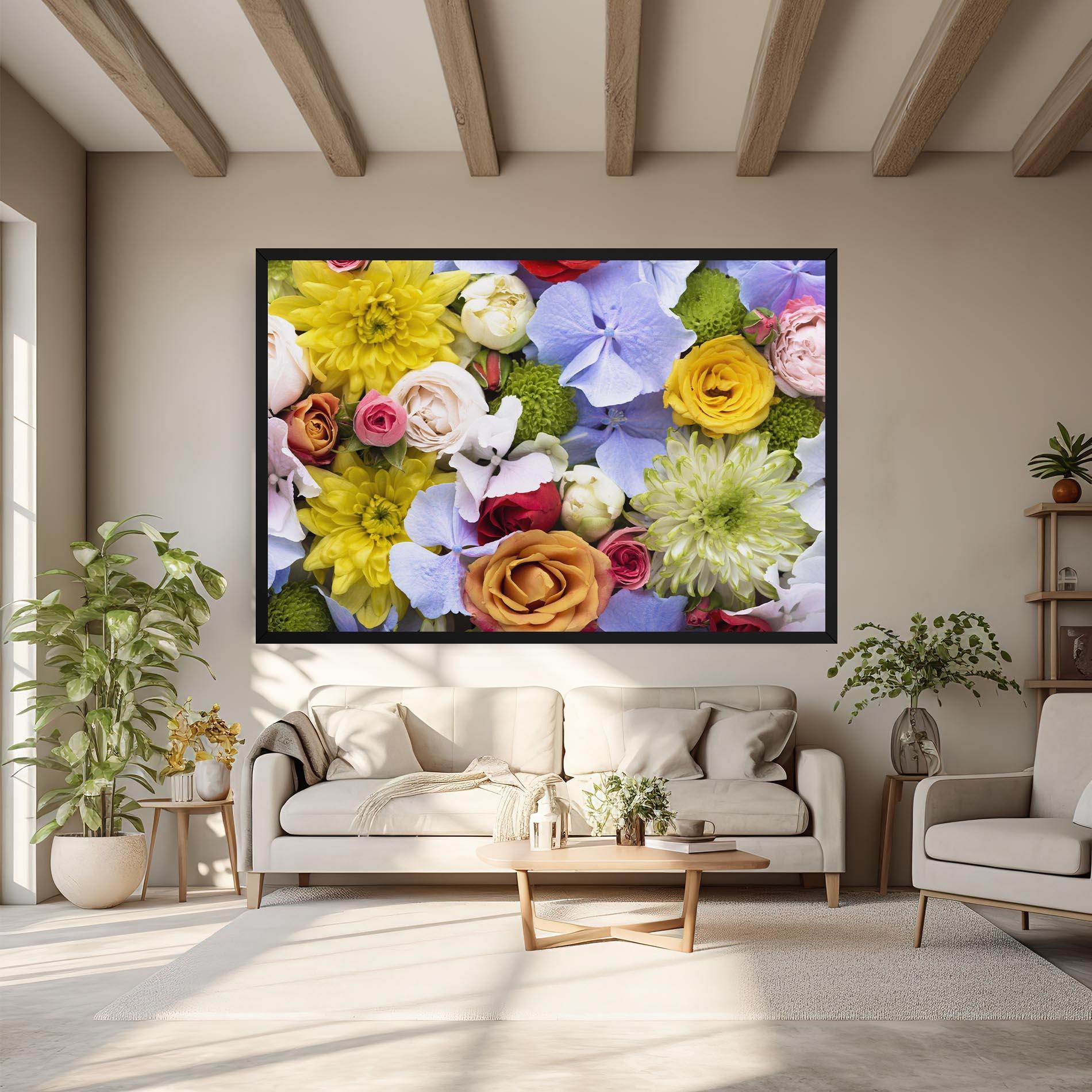 Obraz na Płótnie Color Mix Flower Bouquet mockup 6