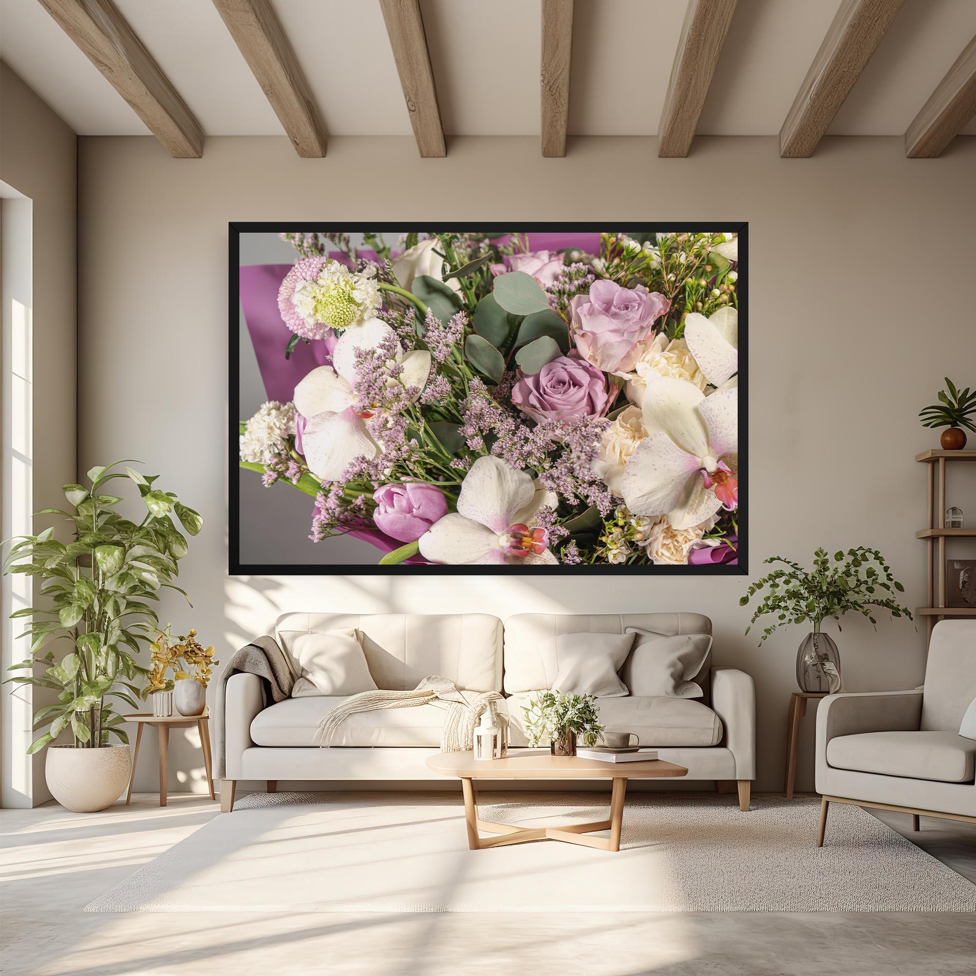 Obraz na Płótnie Cute Purple Bouquet mockup 6