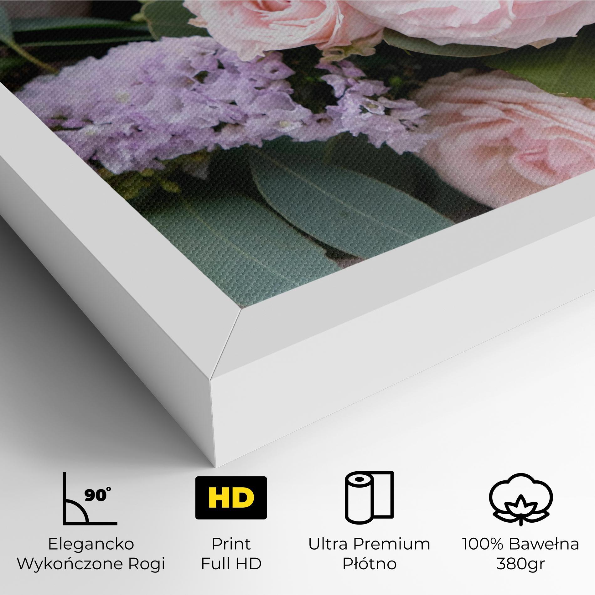 Obraz na Płótnie Beautiful Pink Roses mockup 4