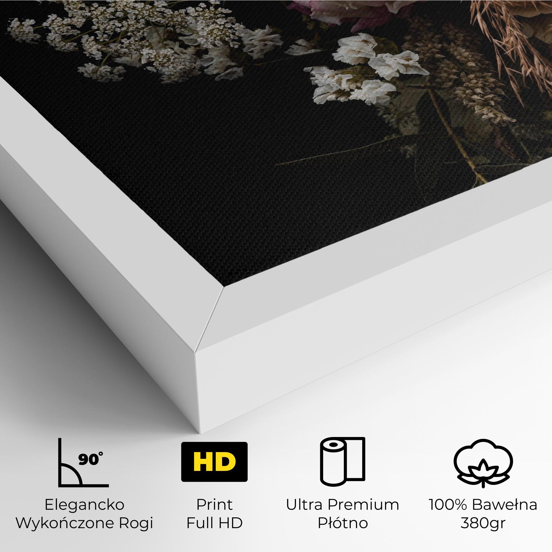 Obraz na Płótnie Dark Flower Bouquet mockup 4