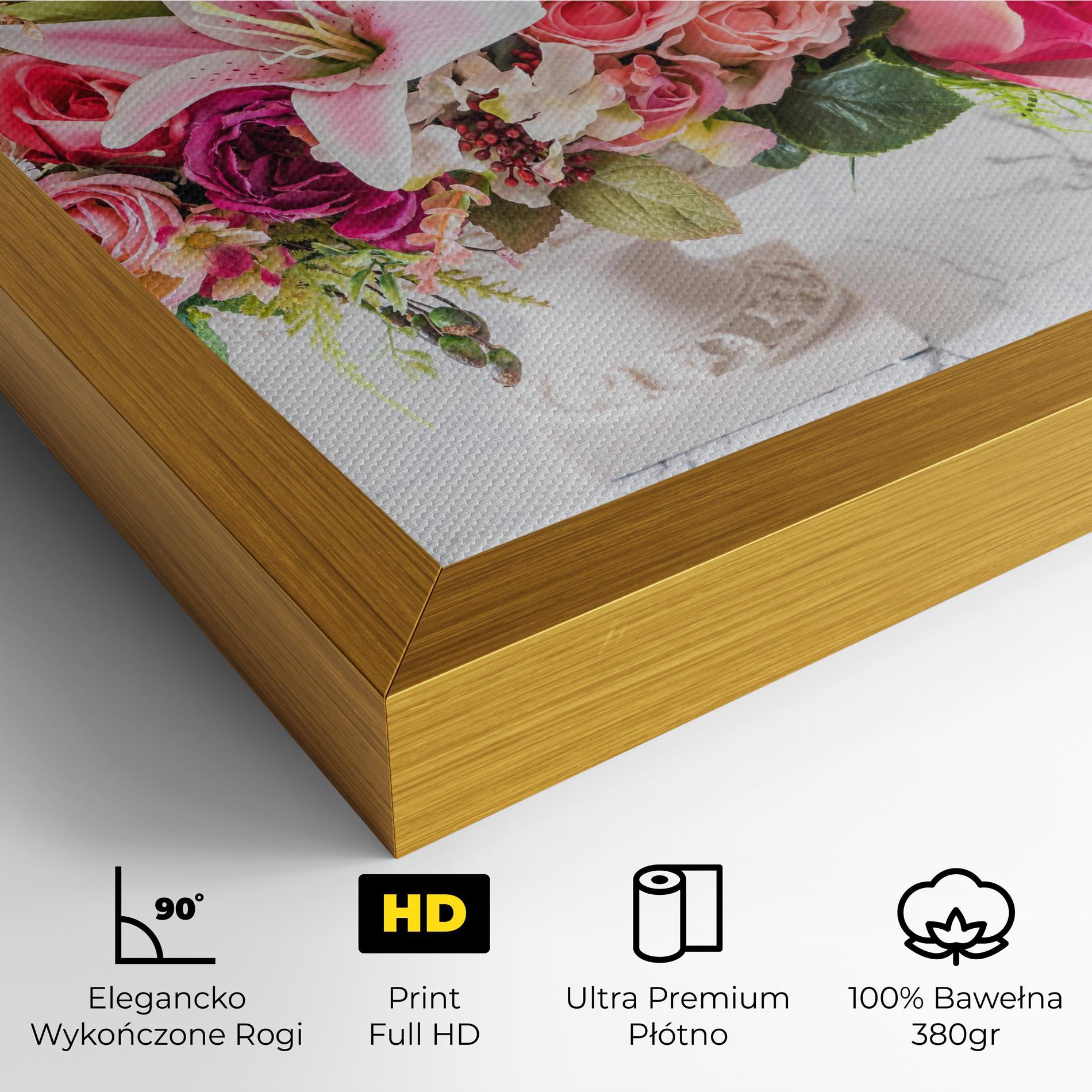 Obraz na Płótnie Bouquet Flowers Vase mockup 4