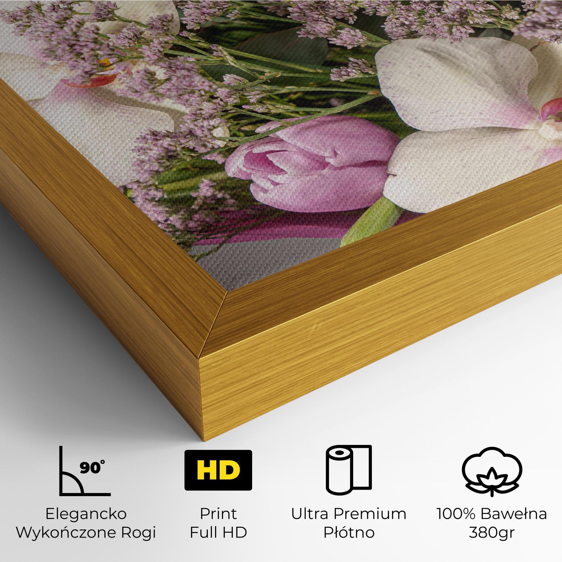 Obraz na Płótnie Cute Purple Bouquet mockup 4