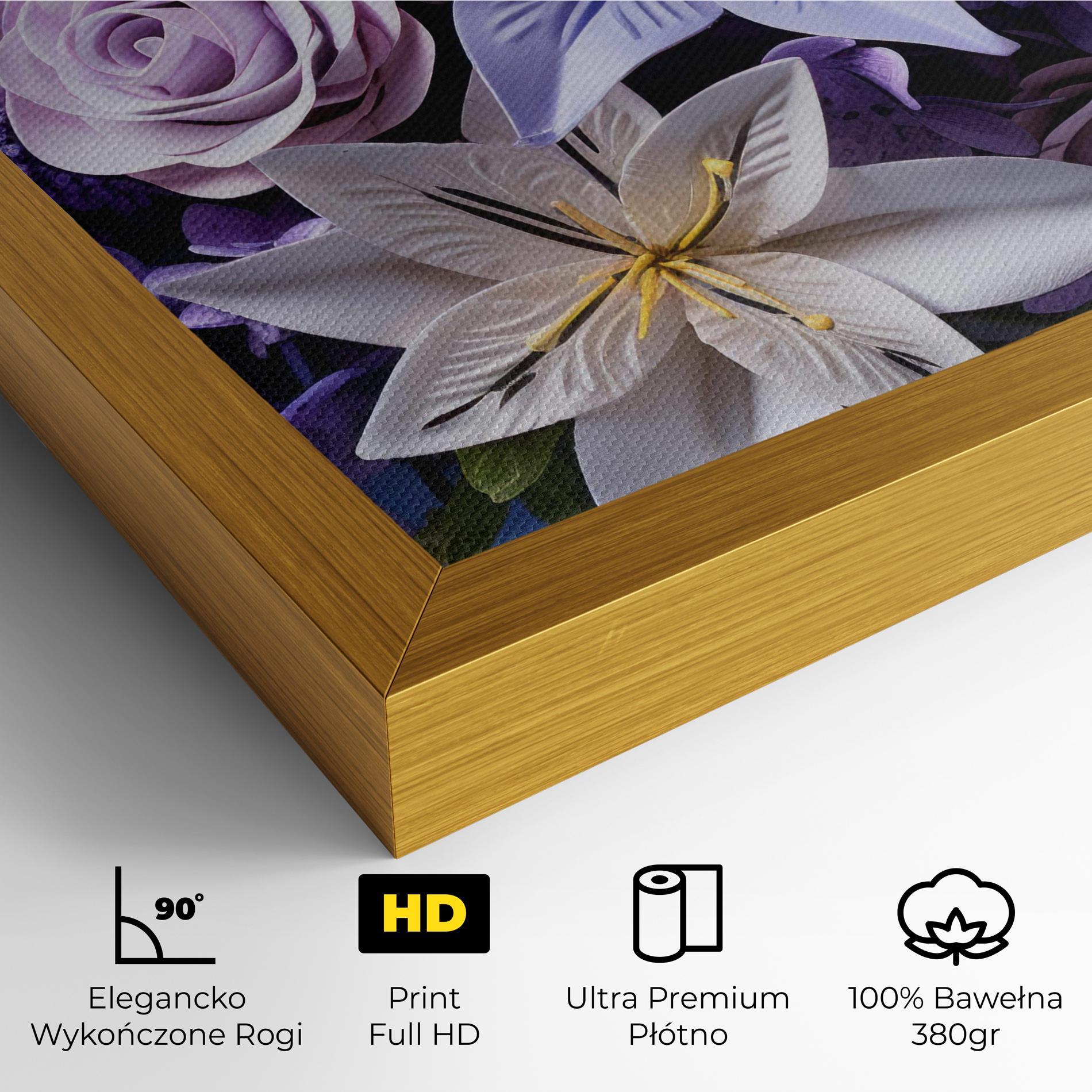 Obraz na Płótnie Purple Cute Bouquet mockup 4