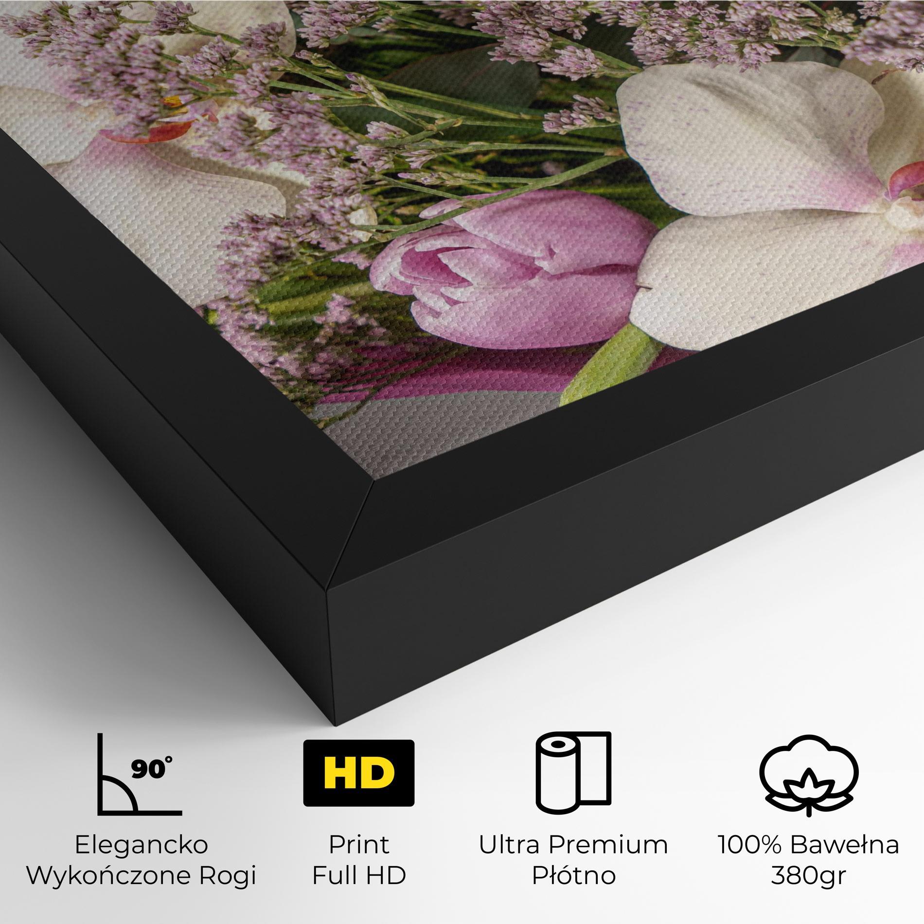 Obraz na Płótnie Cute Purple Bouquet mockup 4