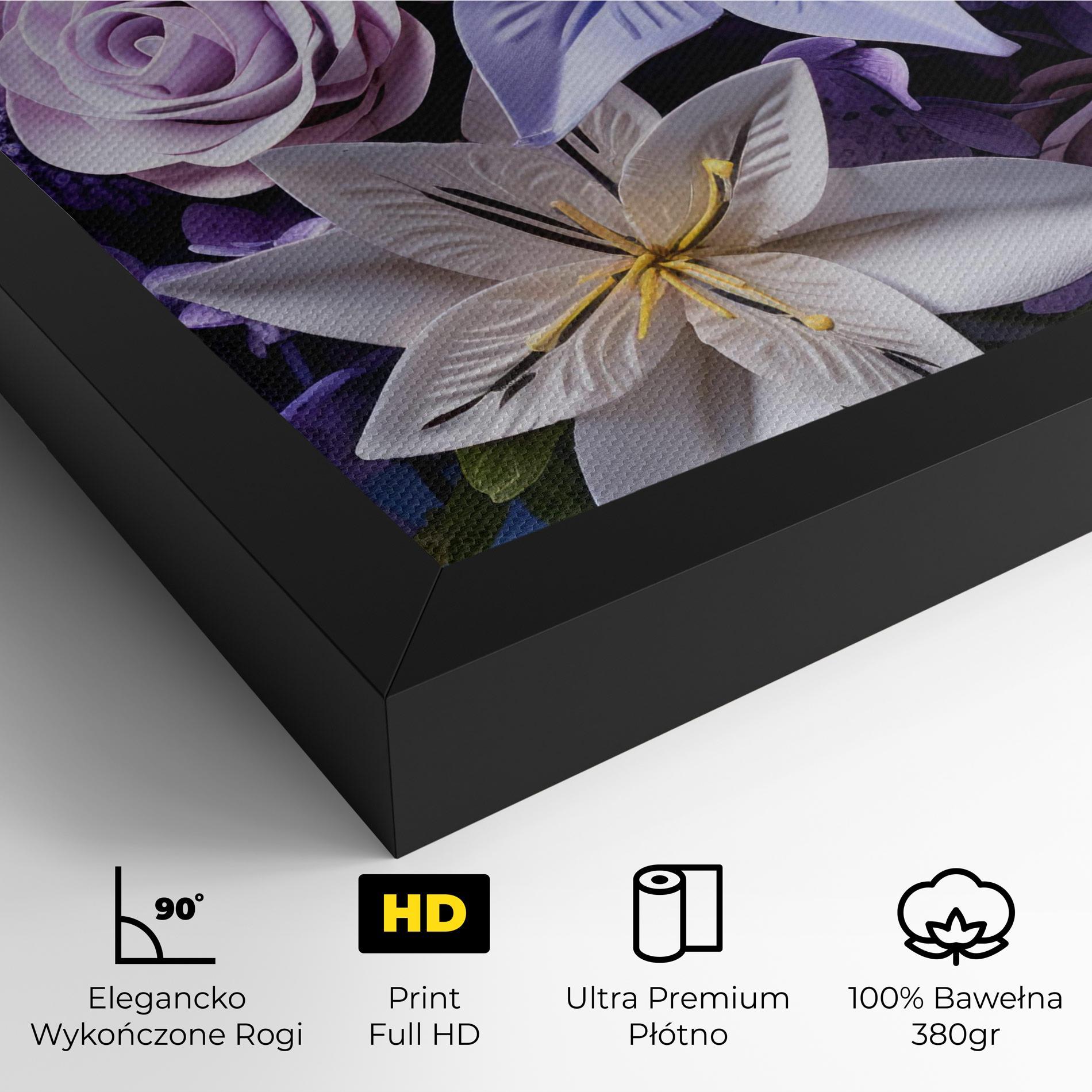 Obraz na Płótnie Purple Cute Bouquet mockup 4