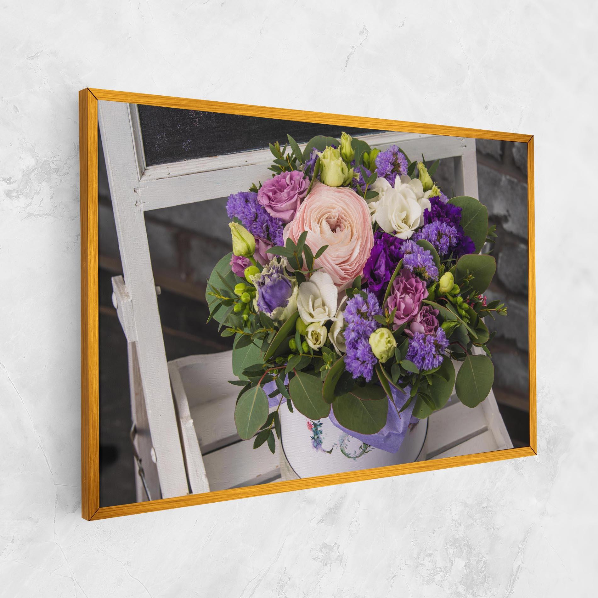 Obraz na Płótnie Big Pink Rose Bouquet mockup 1