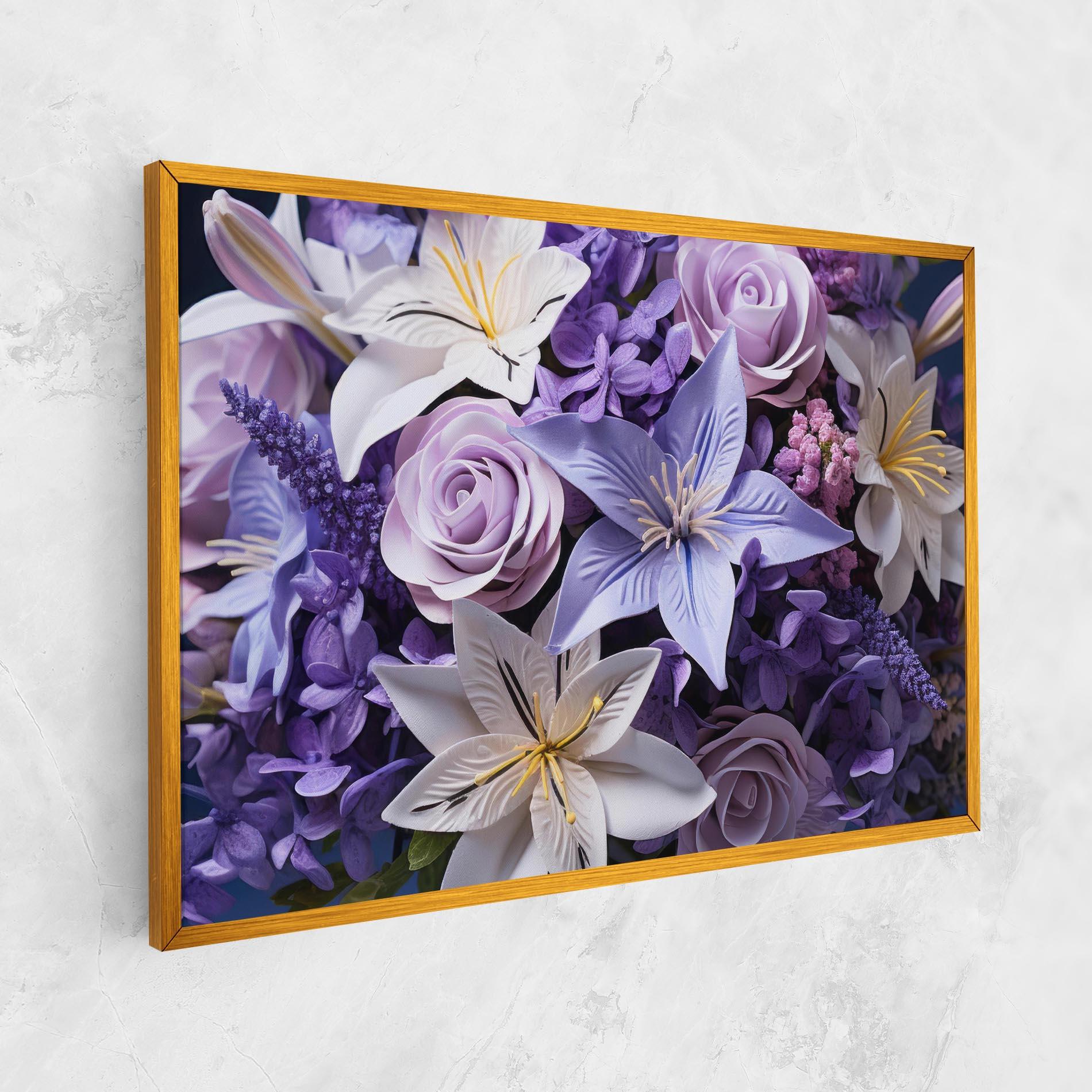 Obraz na Płótnie Purple Cute Bouquet mockup 1