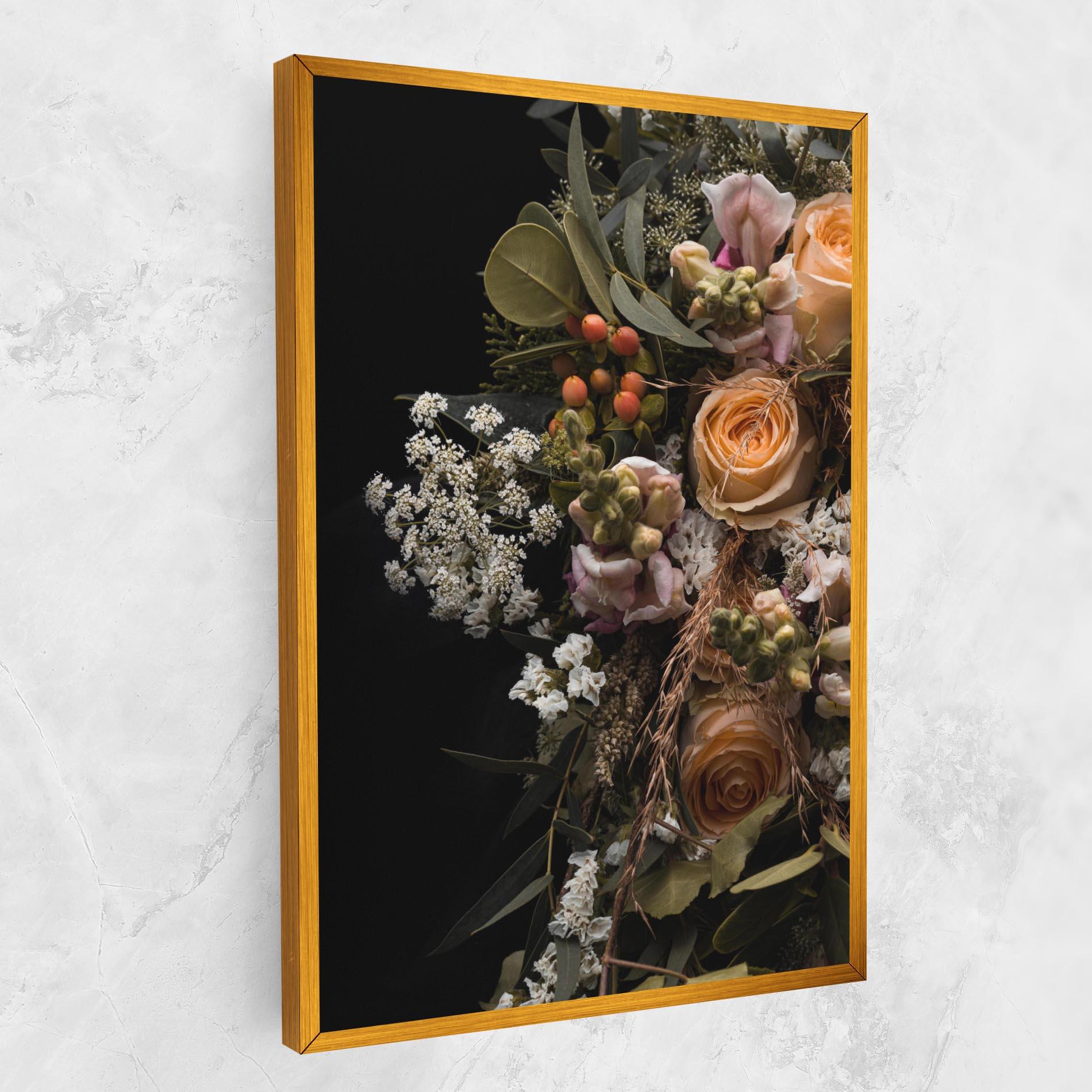 Obraz na Płótnie Dark Flower Bouquet mockup 1