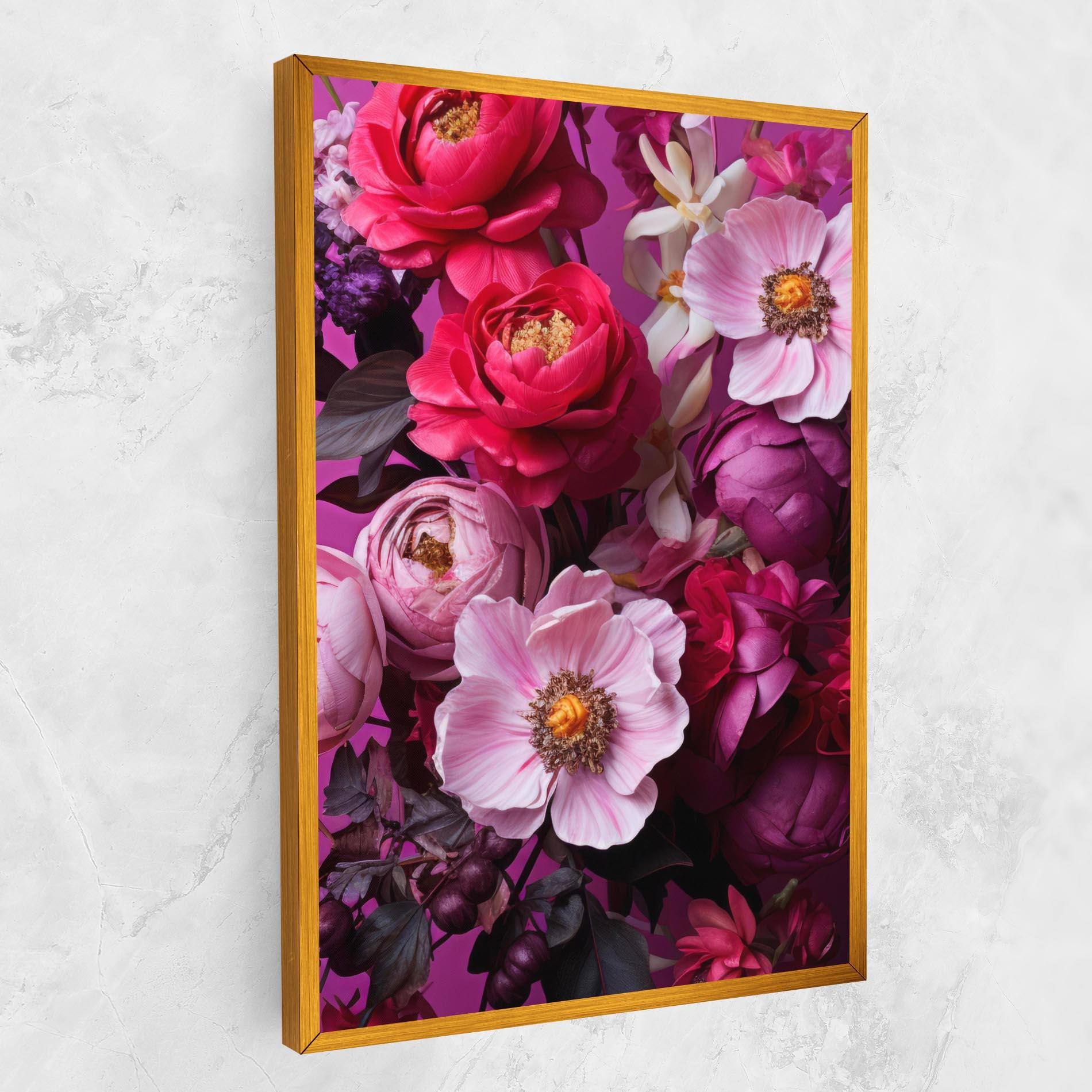 Obraz na Płótnie Pink Red Bouquet mockup 1