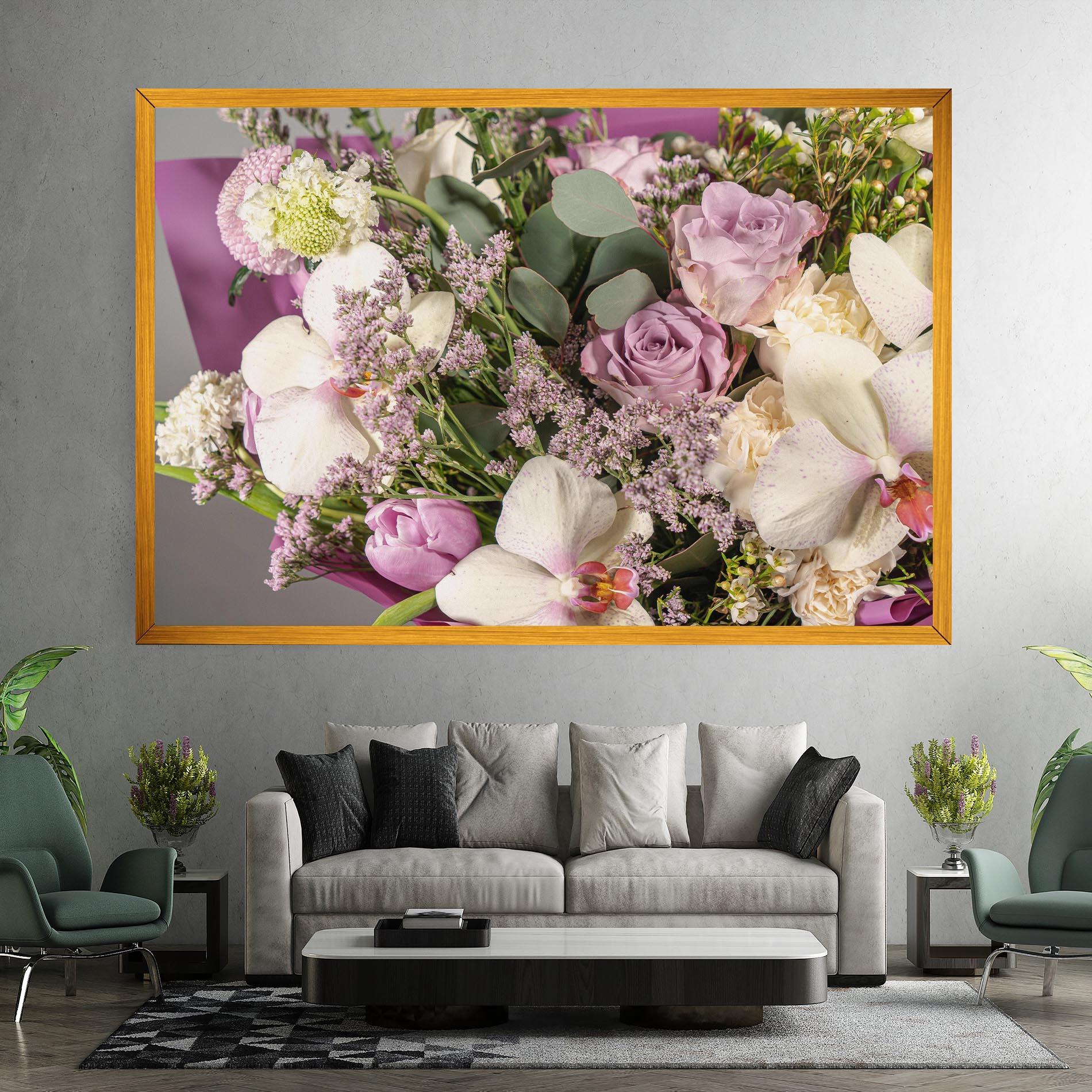 Obraz na Płótnie Cute Purple Bouquet mockup 7