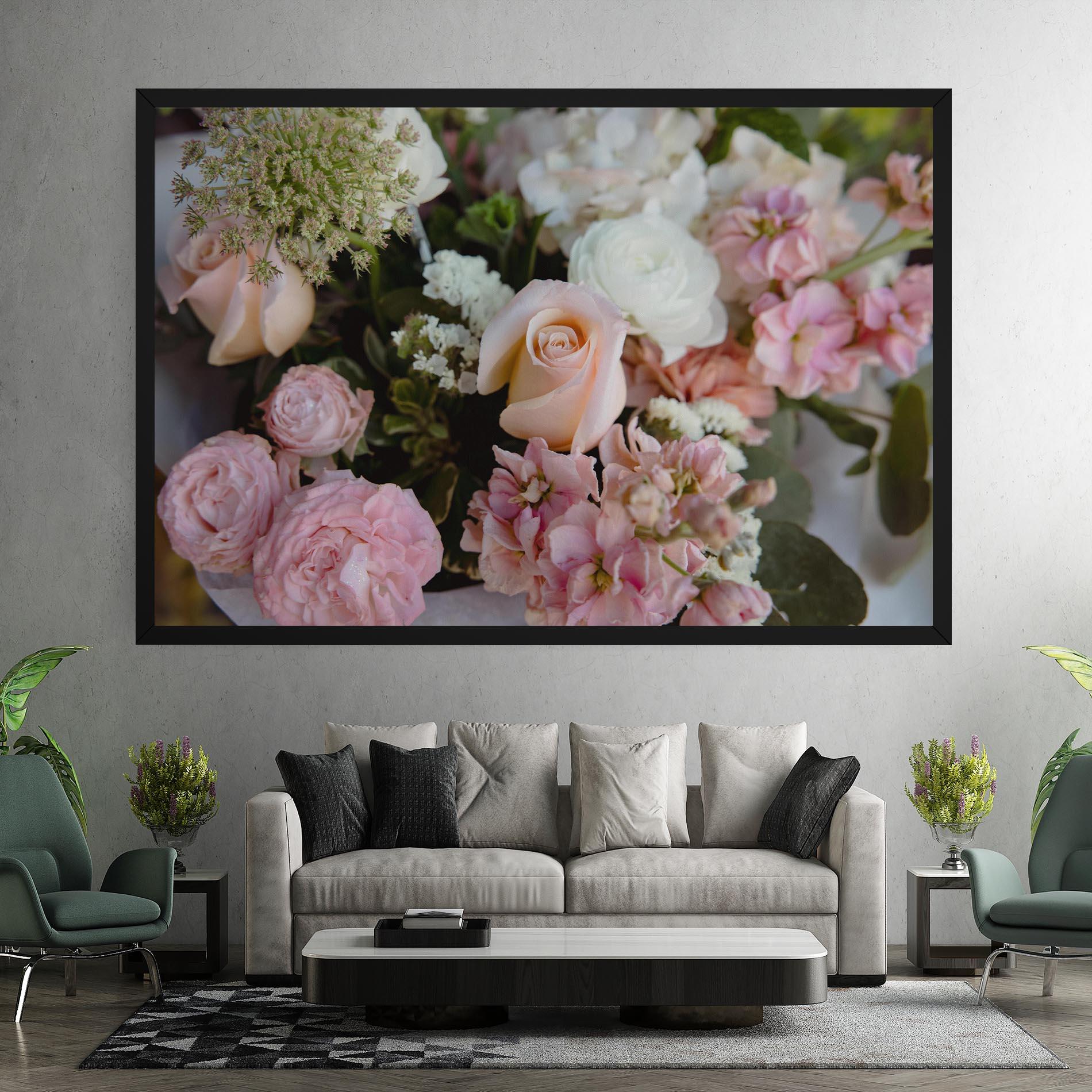 Obraz na Płótnie Beautiful Pink Pastel mockup 7