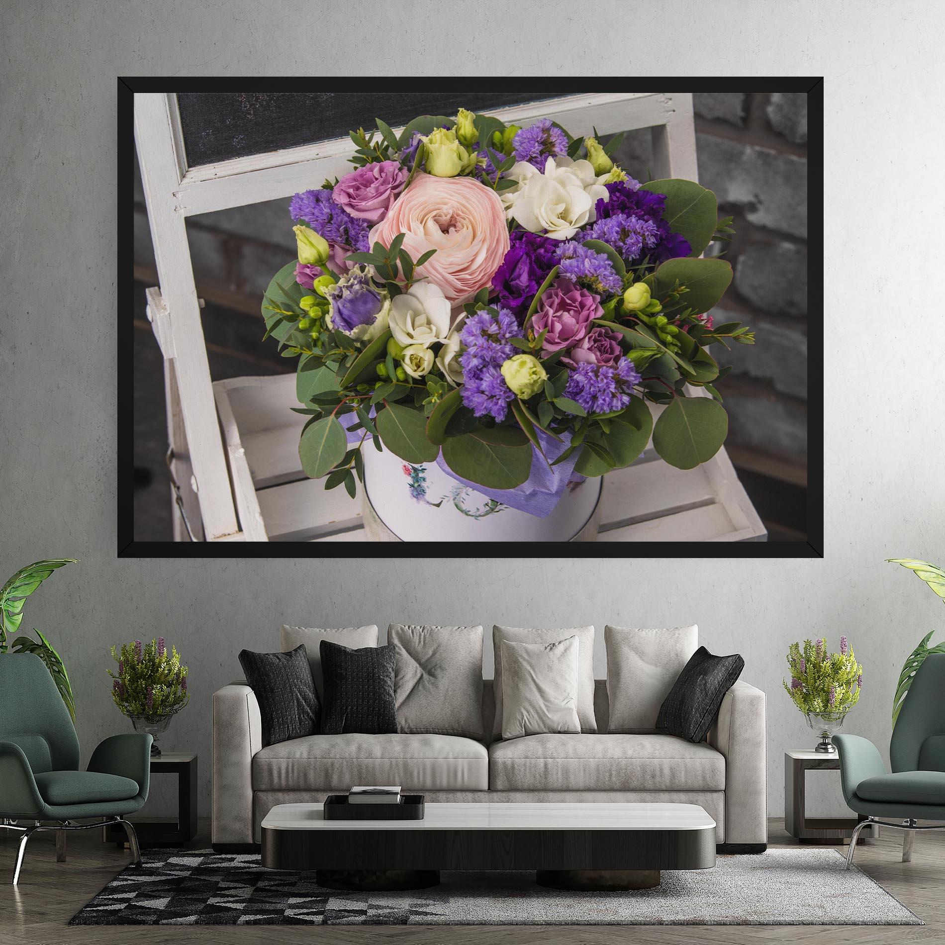 Obraz na Płótnie Big Pink Rose Bouquet mockup 7