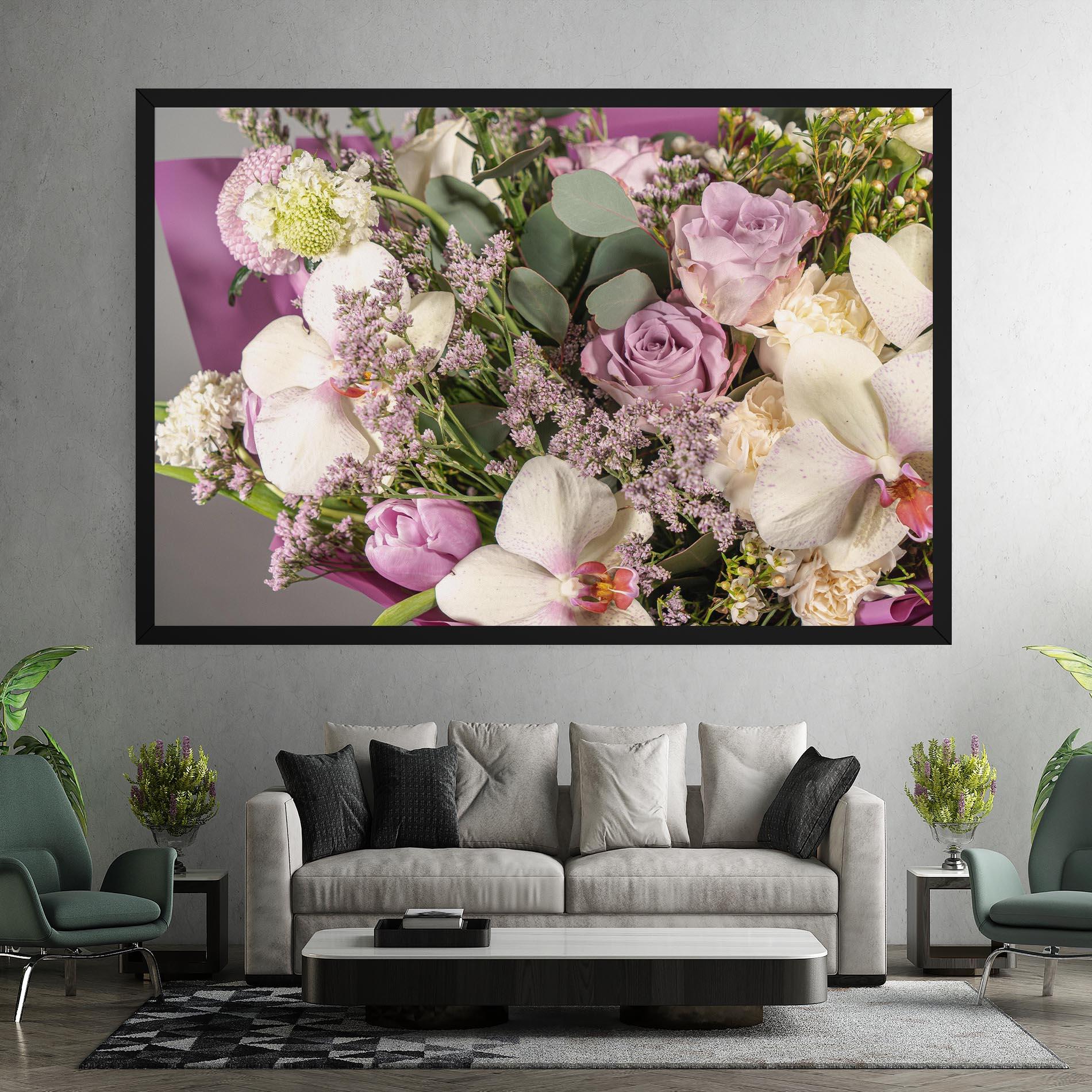 Obraz na Płótnie Cute Purple Bouquet mockup 7