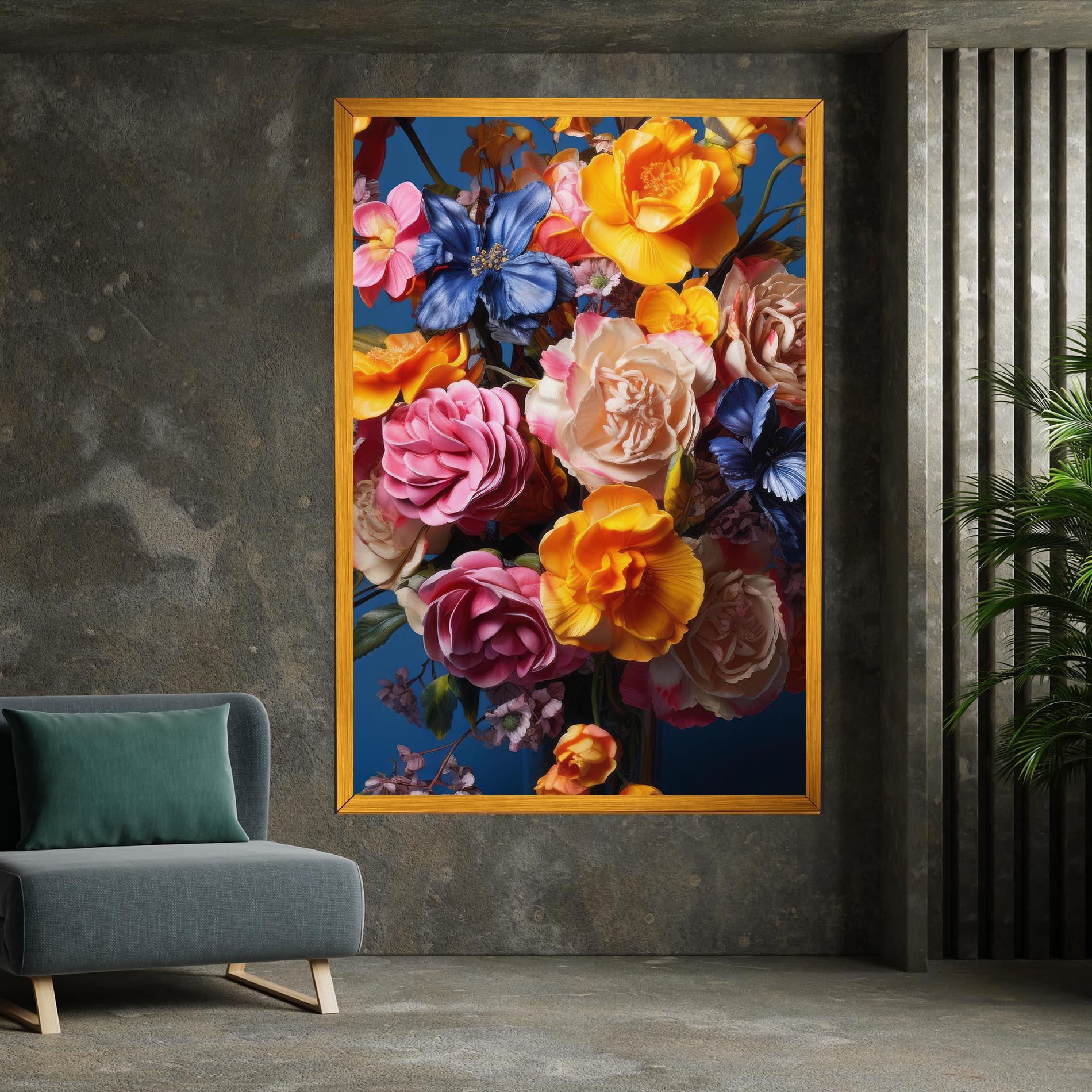 Obraz na Płótnie Colorful Flower Bouquet mockup 7