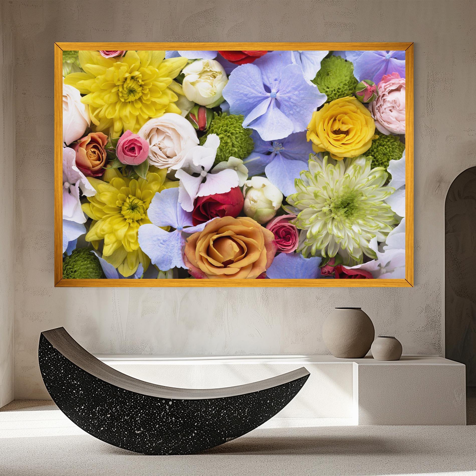 Obraz na Płótnie Color Mix Flower Bouquet mockup 8