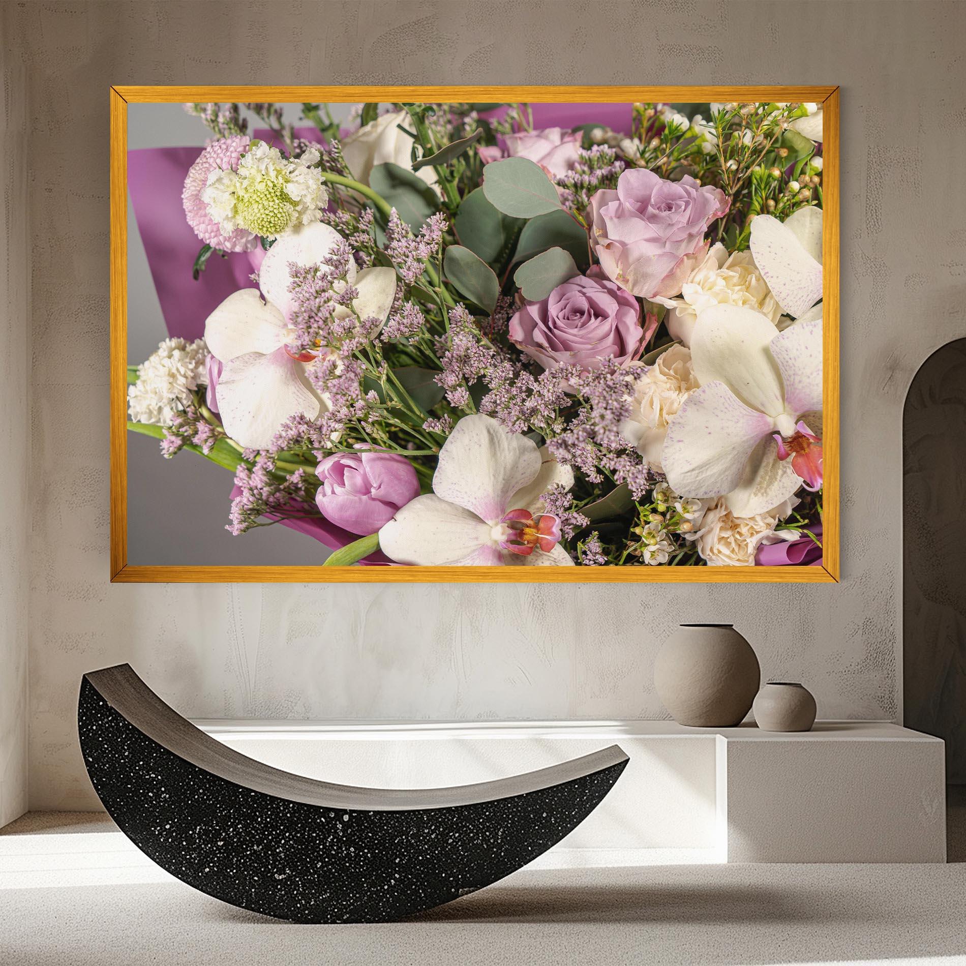 Obraz na Płótnie Cute Purple Bouquet mockup 8